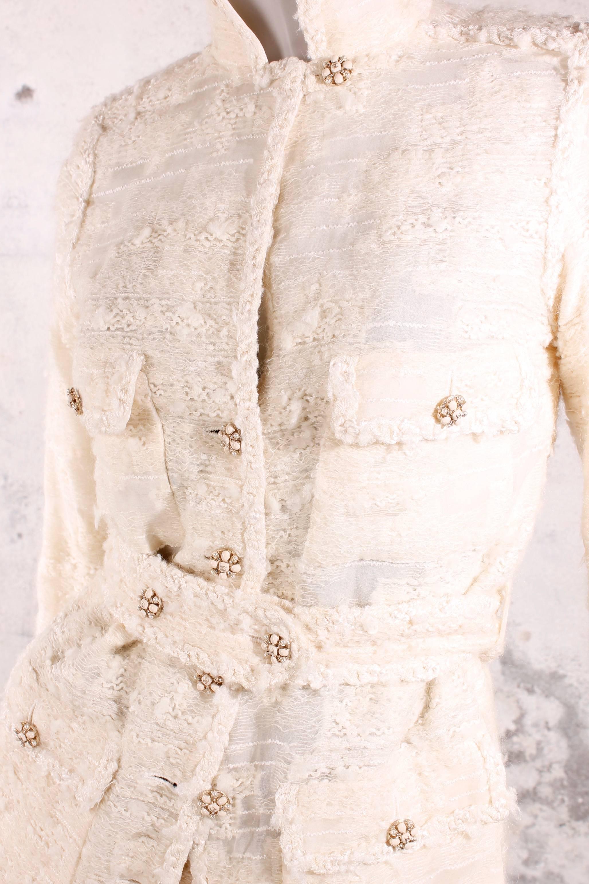 Chanel Jacket & Skirt - off-white wool/silk 2