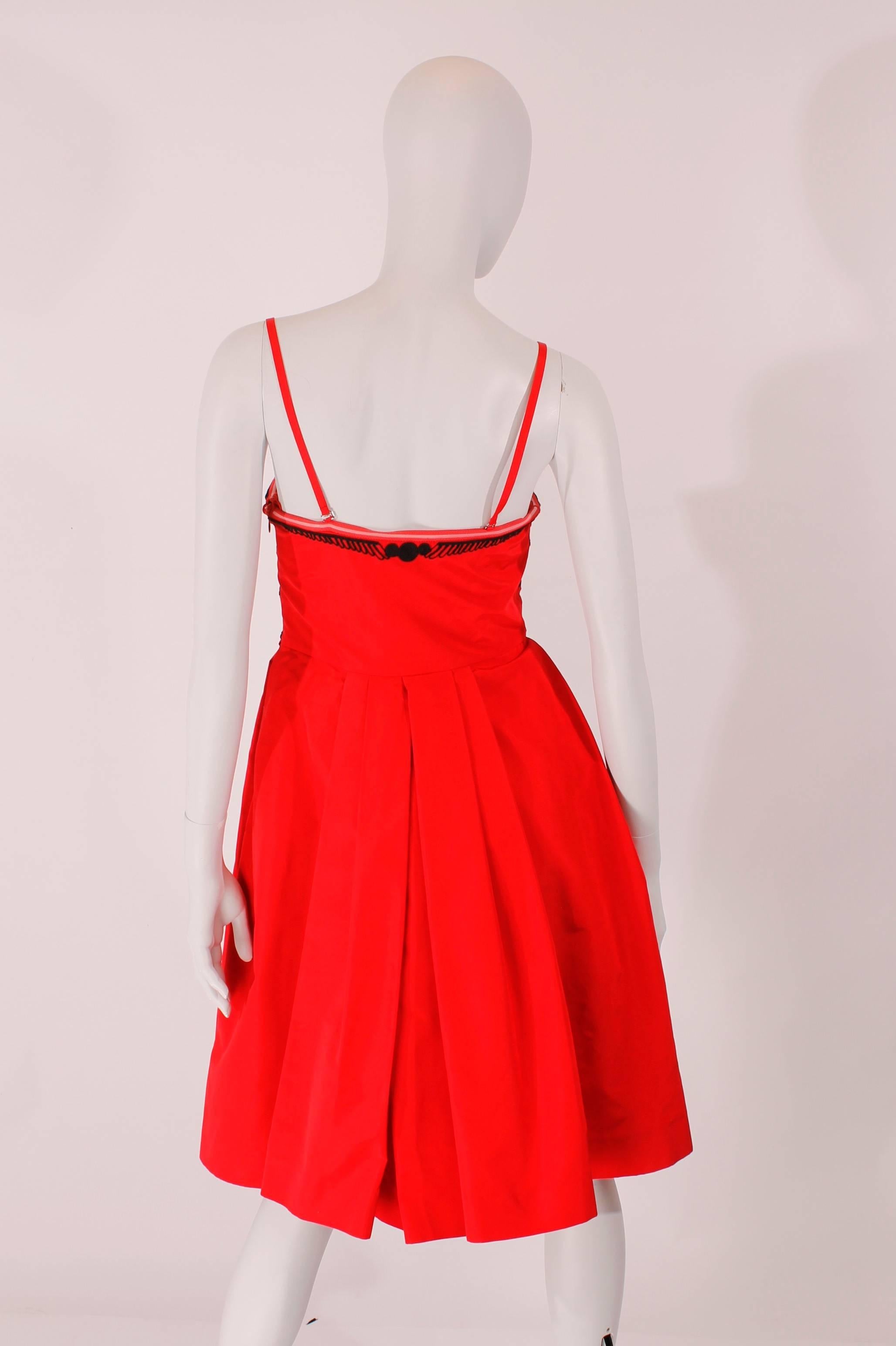 Red Dior Strapless Dress - red/black For Sale