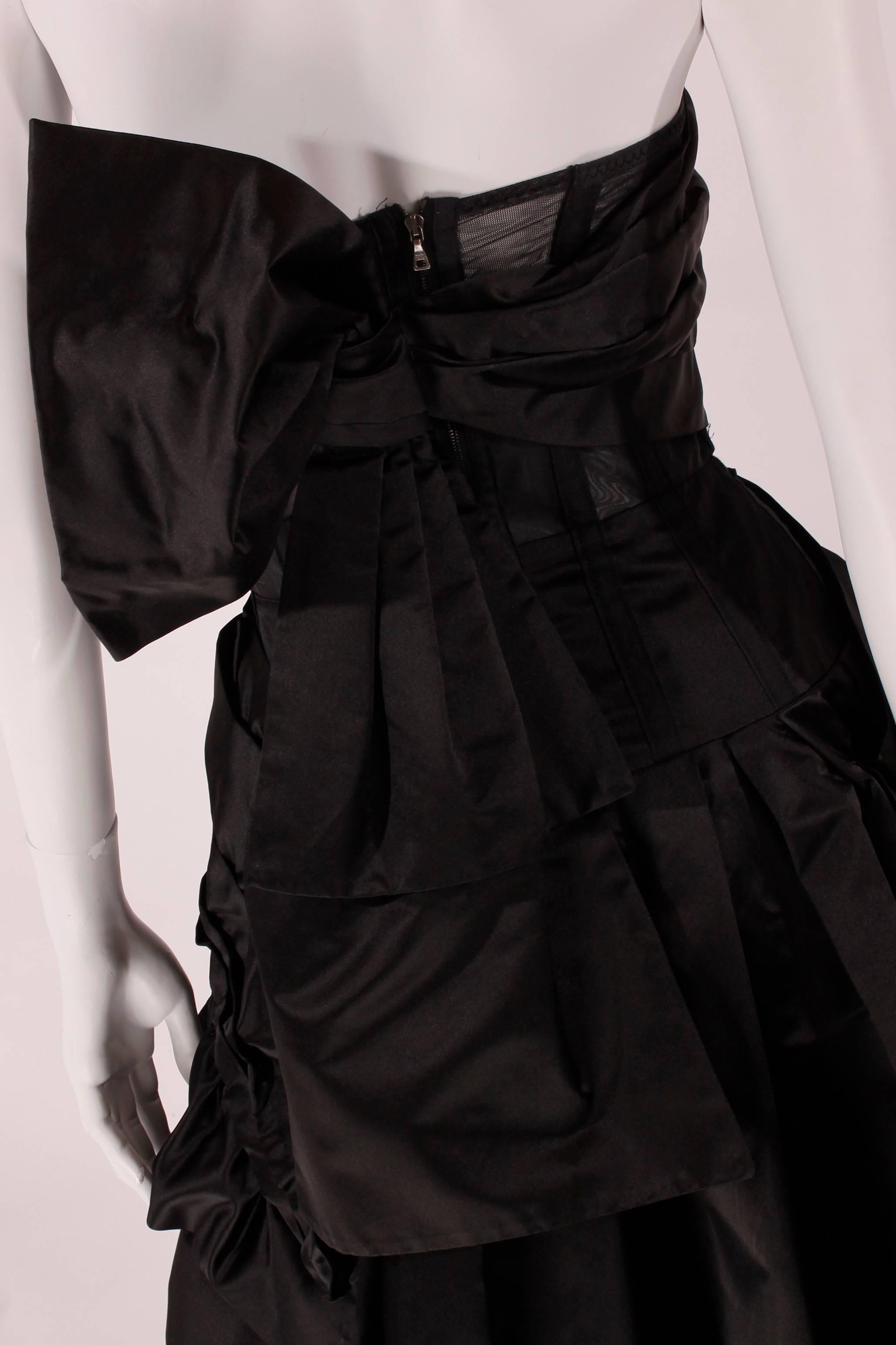 Prada Strapless Dress - Black Silk 1