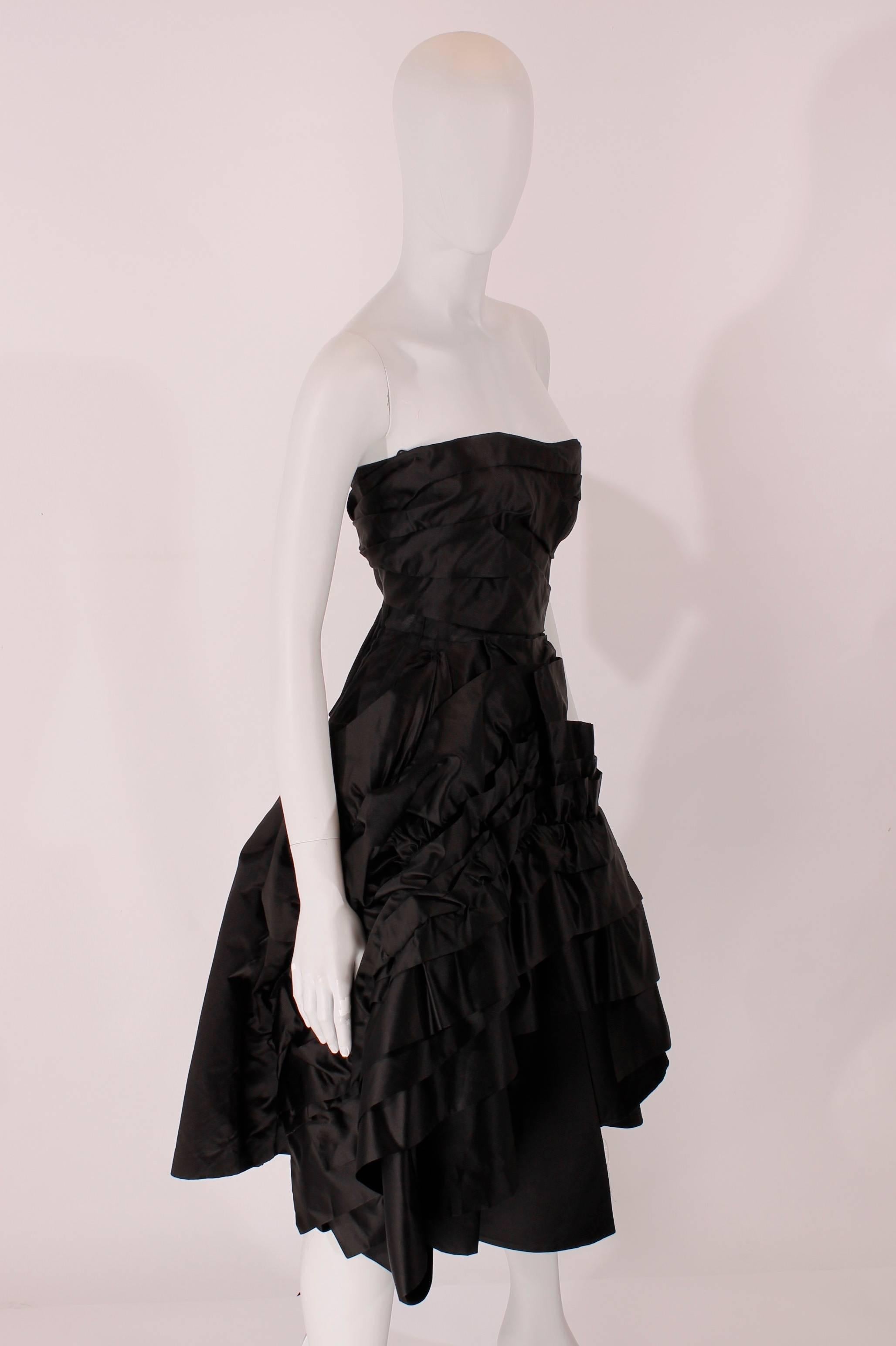 Prada Strapless Dress - Black Silk 2