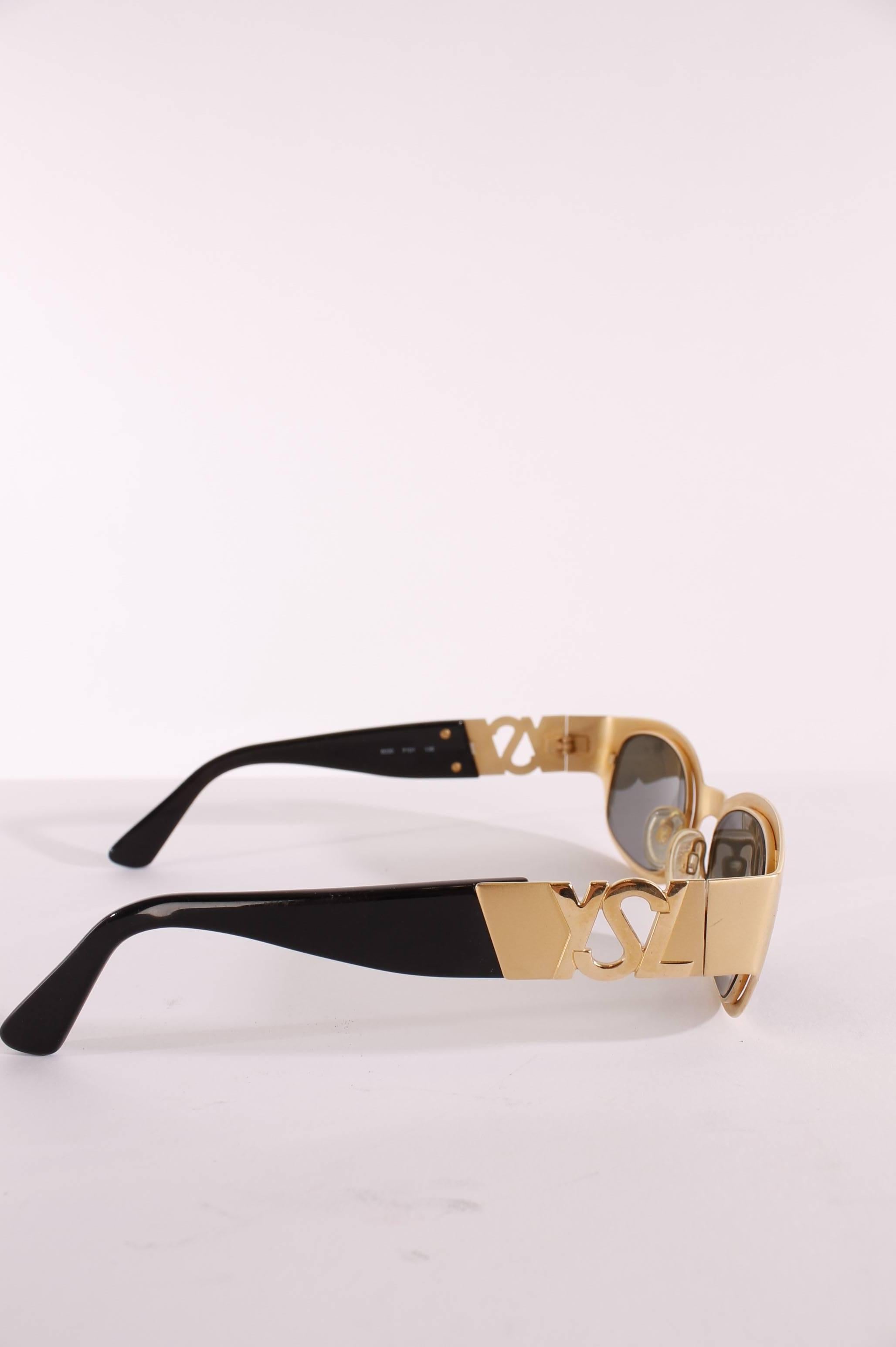 Women's 1990s Yves Saint Laurent Sunglasses - gold
