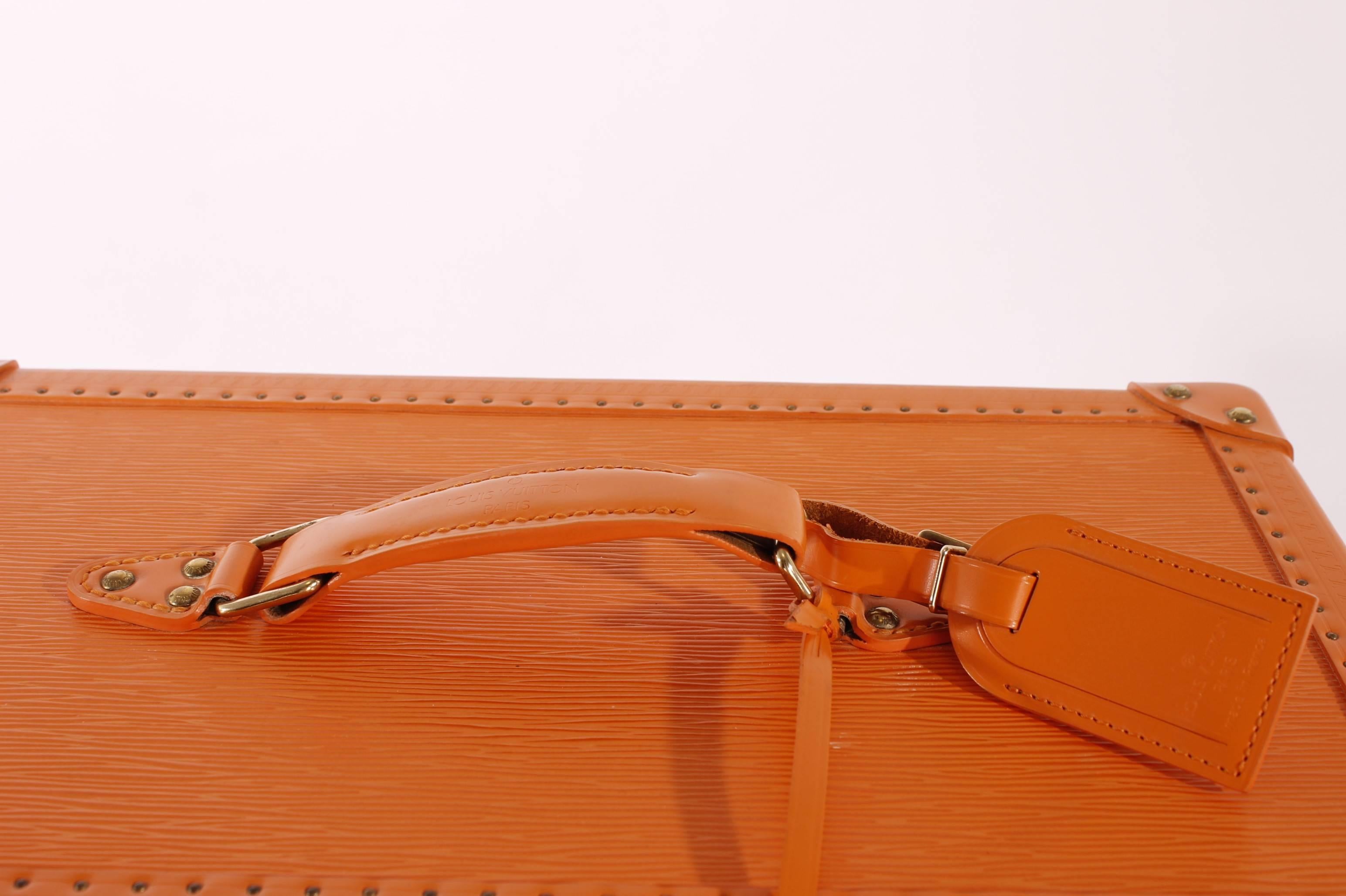 Women's or Men's Louis Vuitton Cosmetic Trunk Beauty Case Orange Epi Boite Et Glace-Special Order