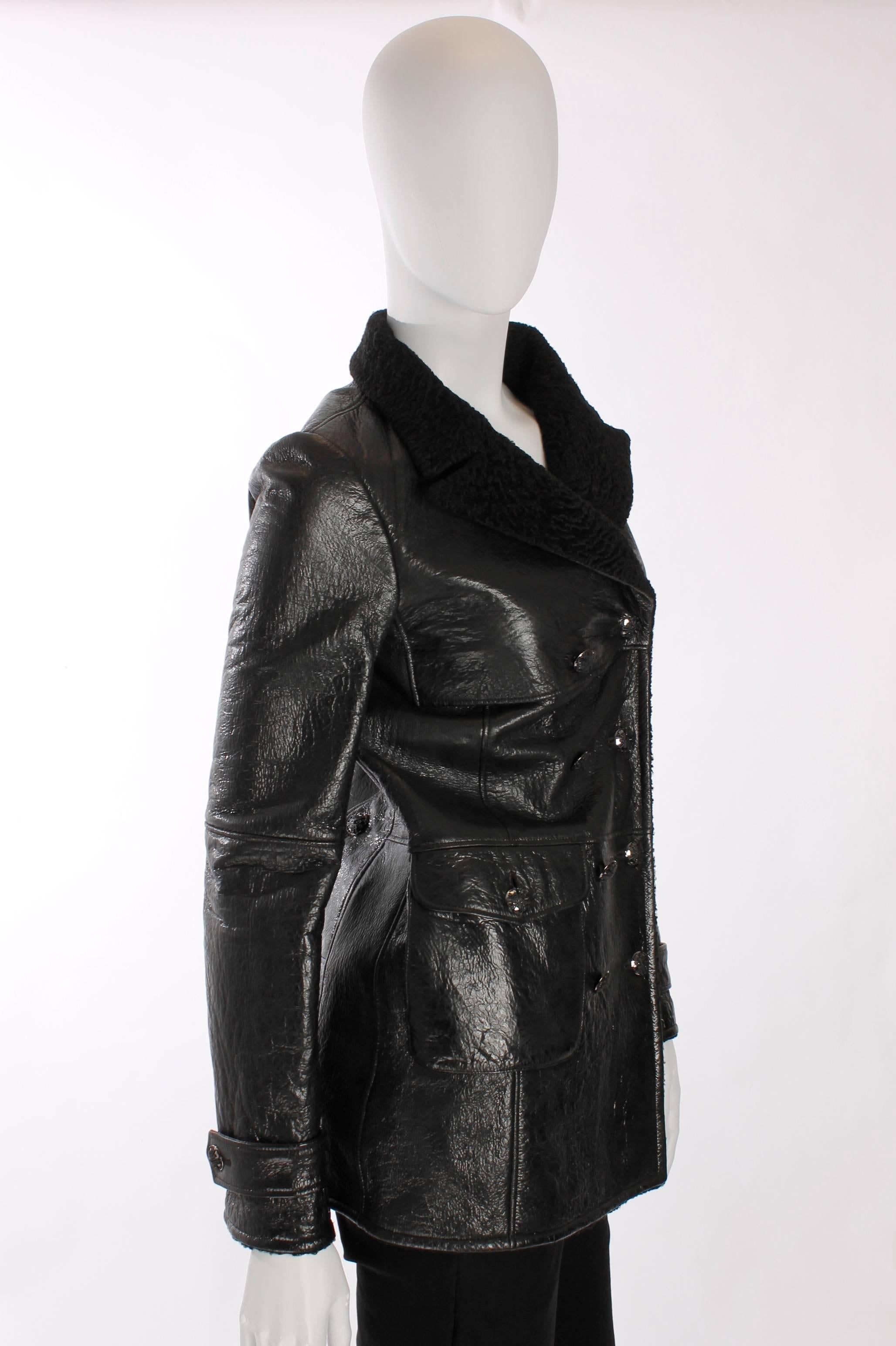 Women's From the fall collection of 2007 is this beautiful black lammy, Chanel  For Sale