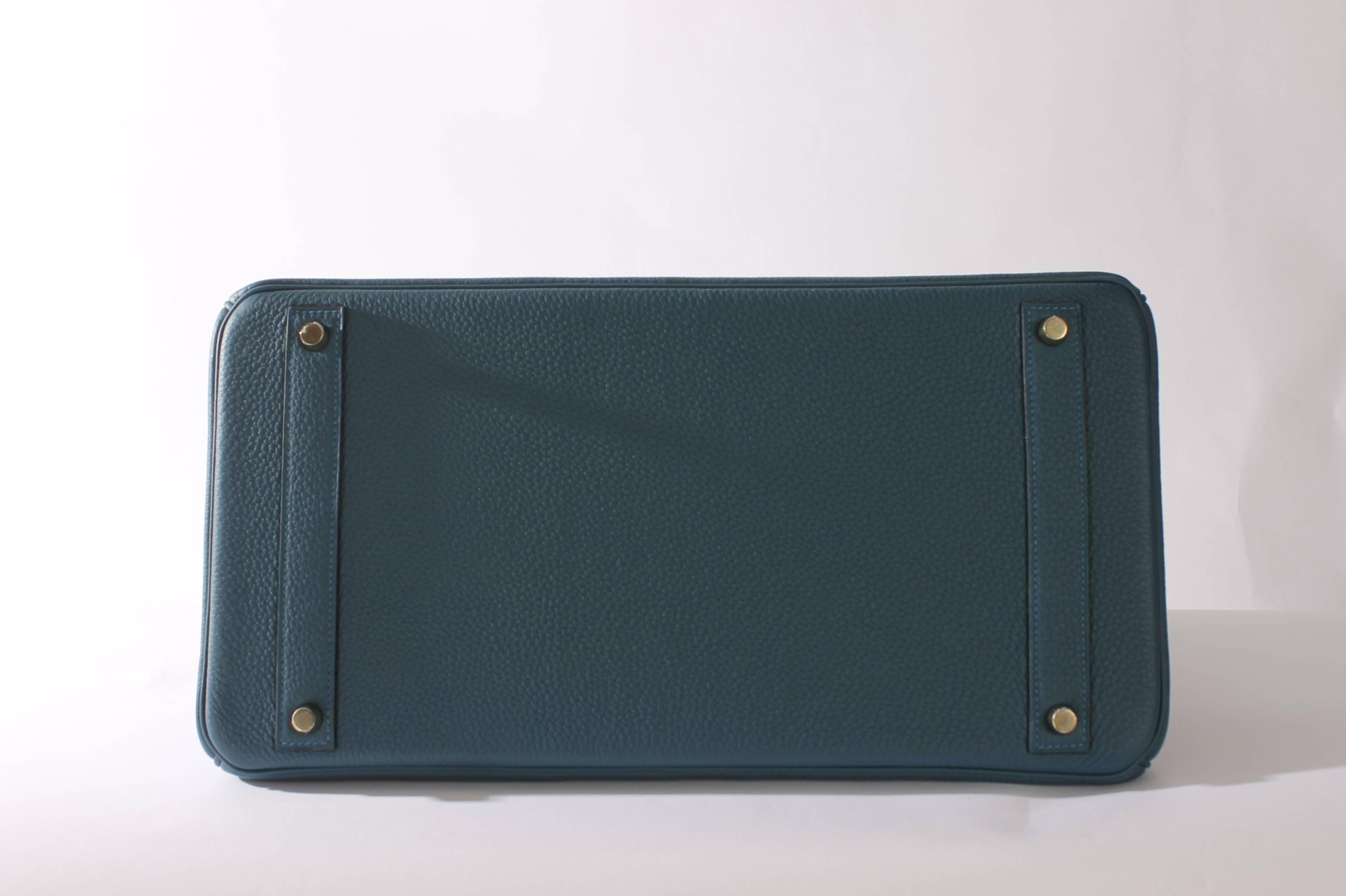 Hermès 40 cm Blue Colvert Togo 2015 Brand new in box 5