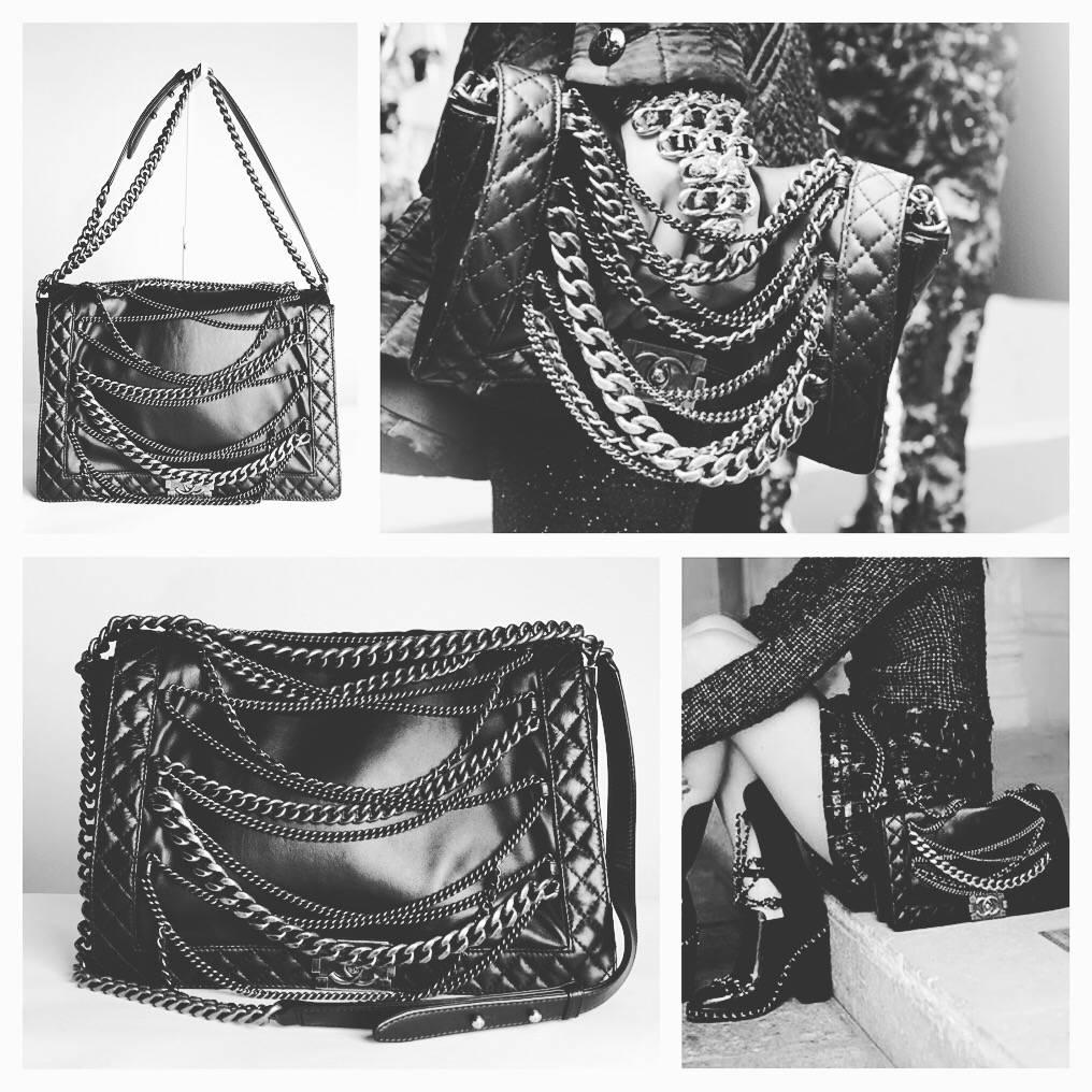 Chanel Boy Bag Enchained XL - black leather 2014 3