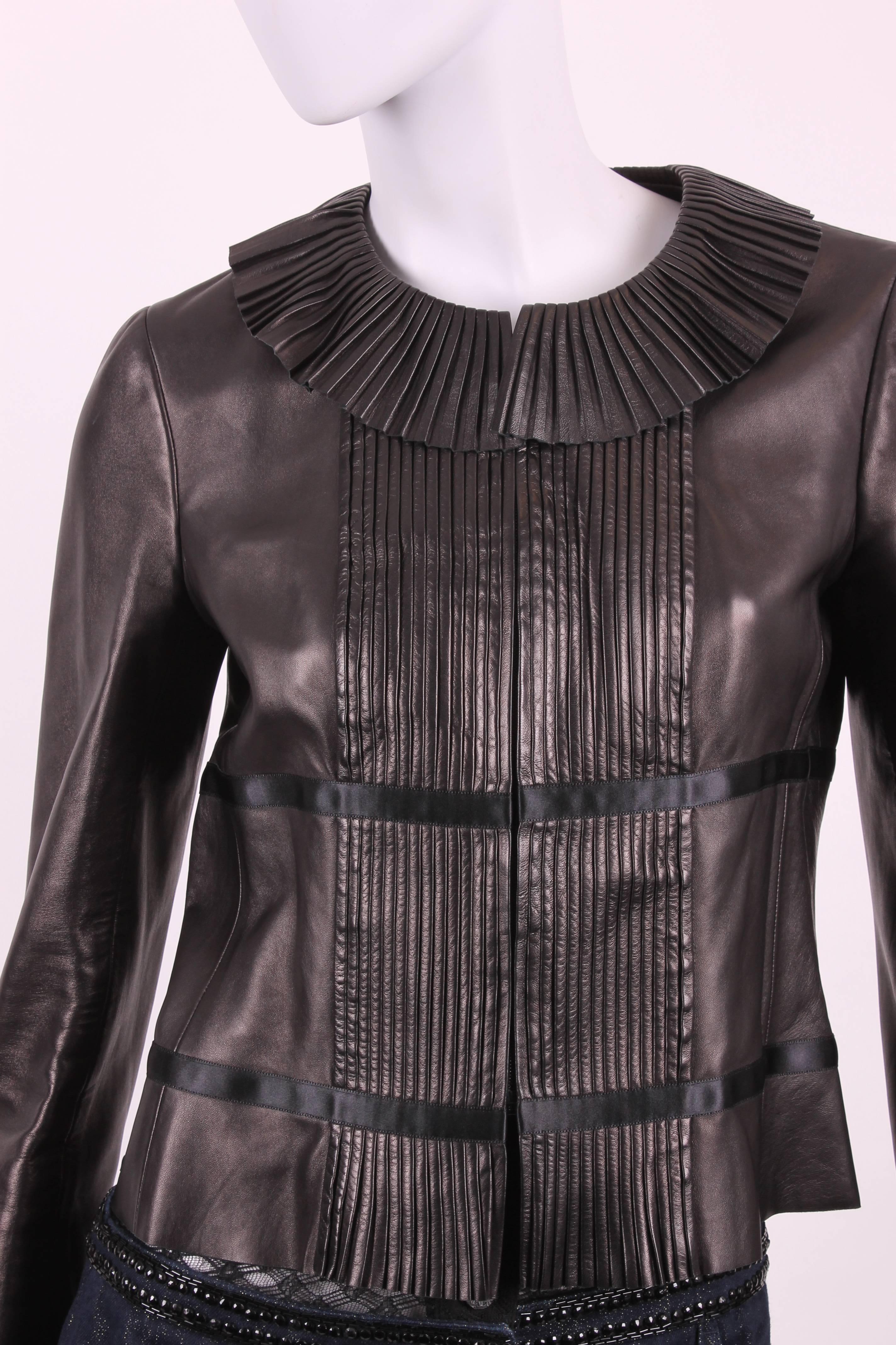 Women's Chanel Leather Jacket - black