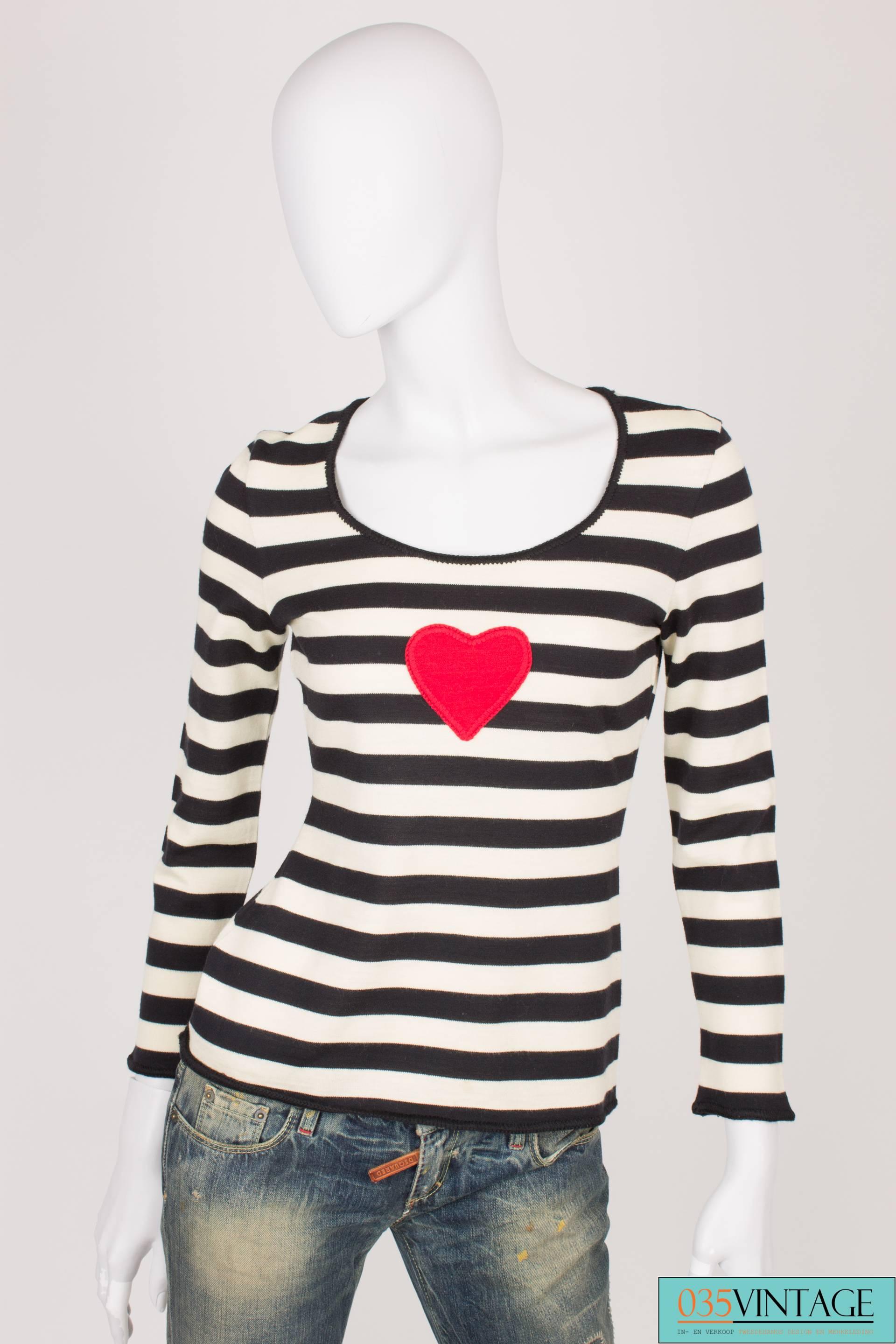Moschino Cheap and Chic Wool Top , Cardigan- black/white/red 1