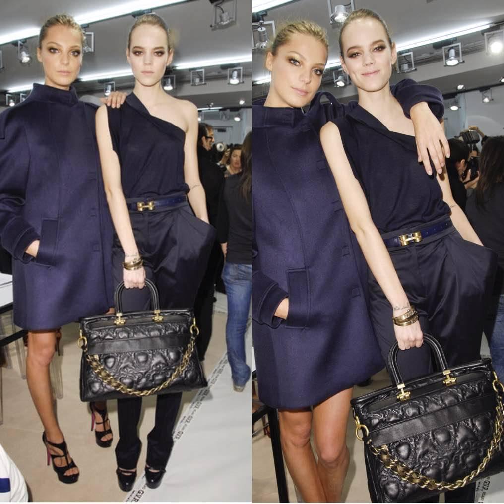 Versace Croco Print Leather Bag - black 2008 5