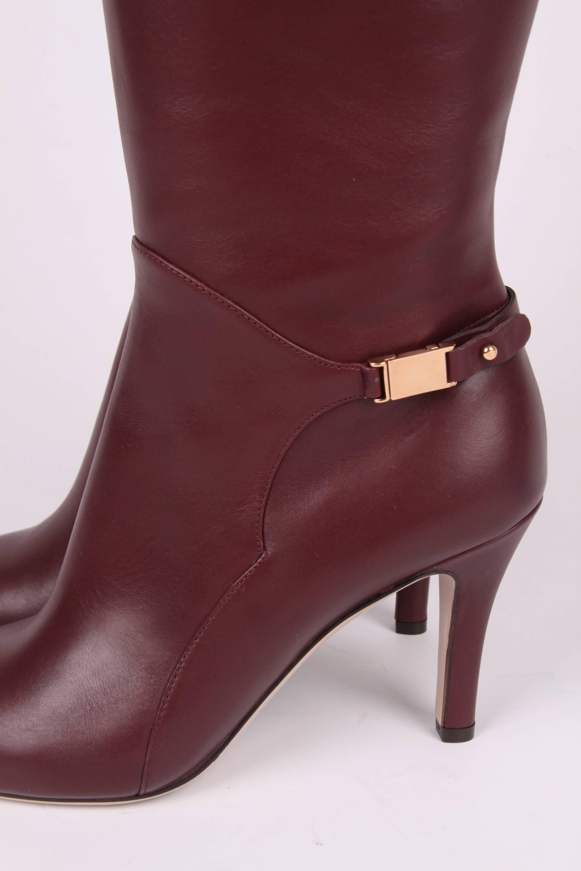 Women's Salvatore Ferragamo Clementina Knee-high Boots - burgundy