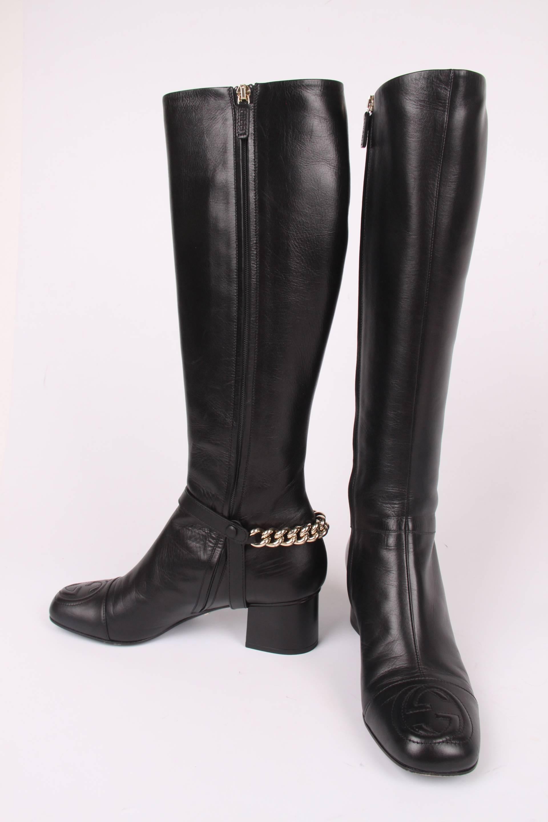 Women's Gucci Lifford Malaga Knee-high Boots - black