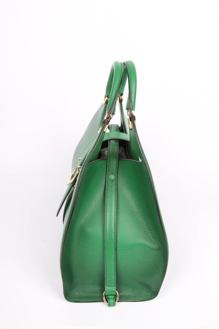Gucci Stirrup Top Handle Bag - green Gucci Stirrup Top Handle Bag ...