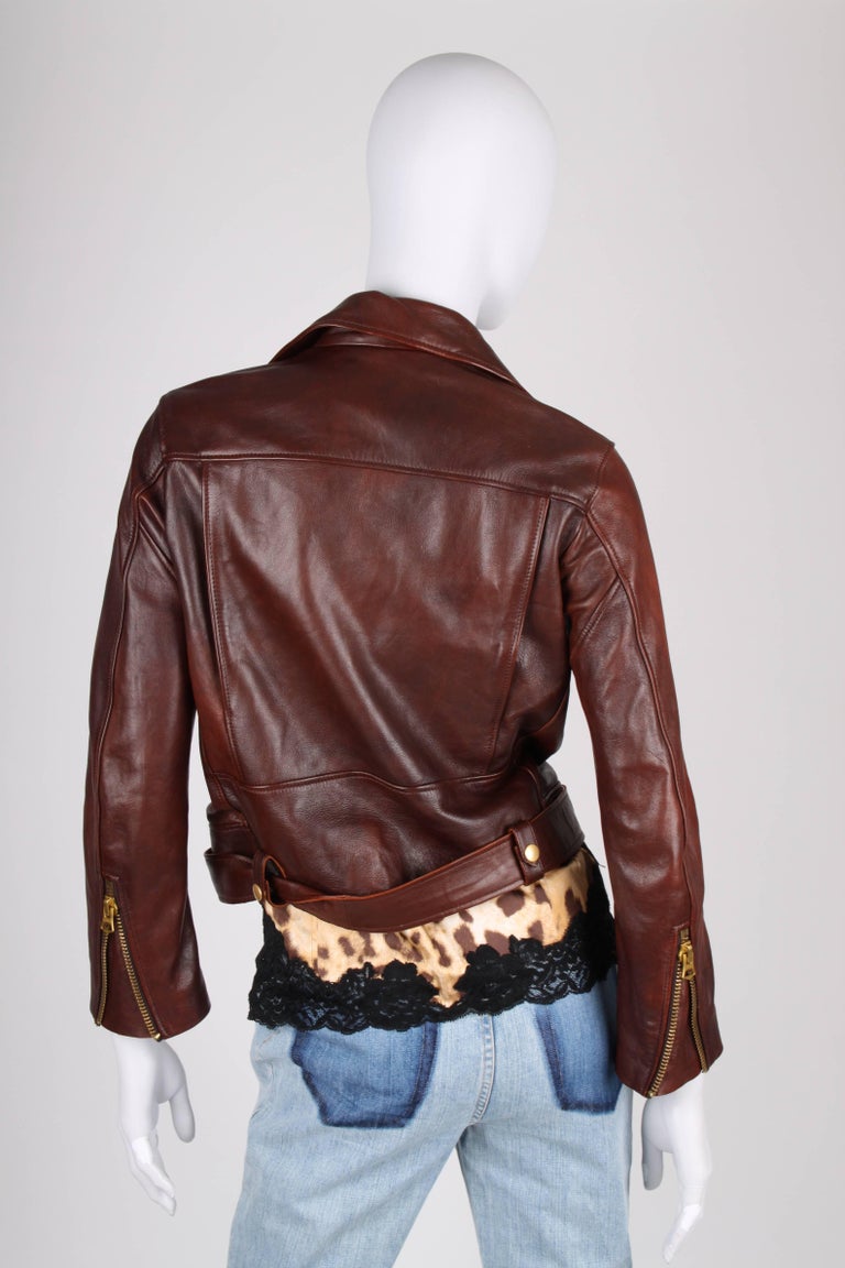 Download Acne Studios Leather Jacket Mock Vintage SS14- brown For ...