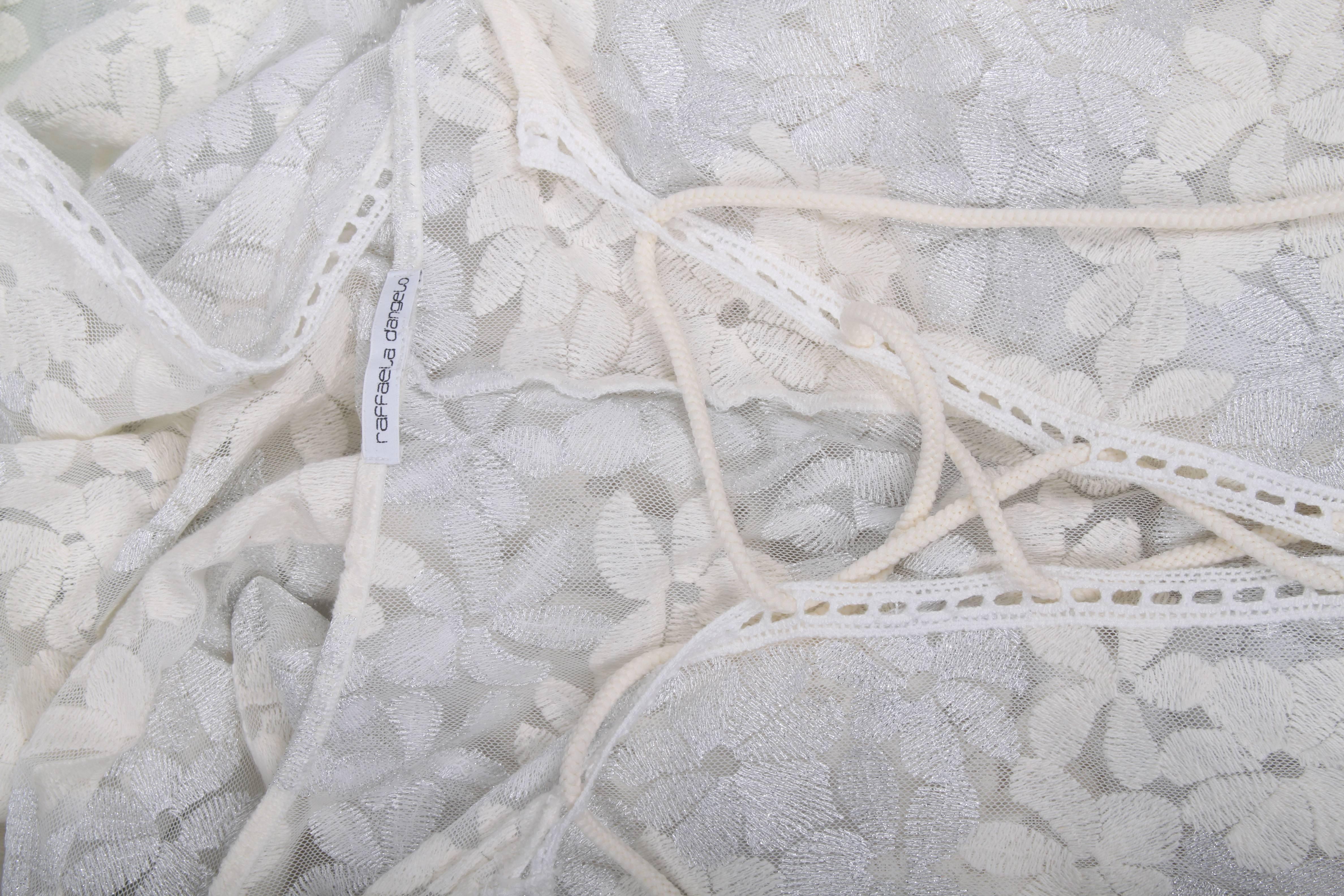   Raffaela d´Angelo Tunic Beach Dress - white/silve In Good Condition In Baarn, NL