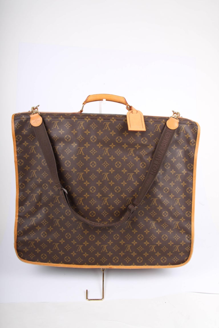 Louis Vuitton Monogram Canvas Garment Carrier Bag 5 hangers - brown at 1stdibs