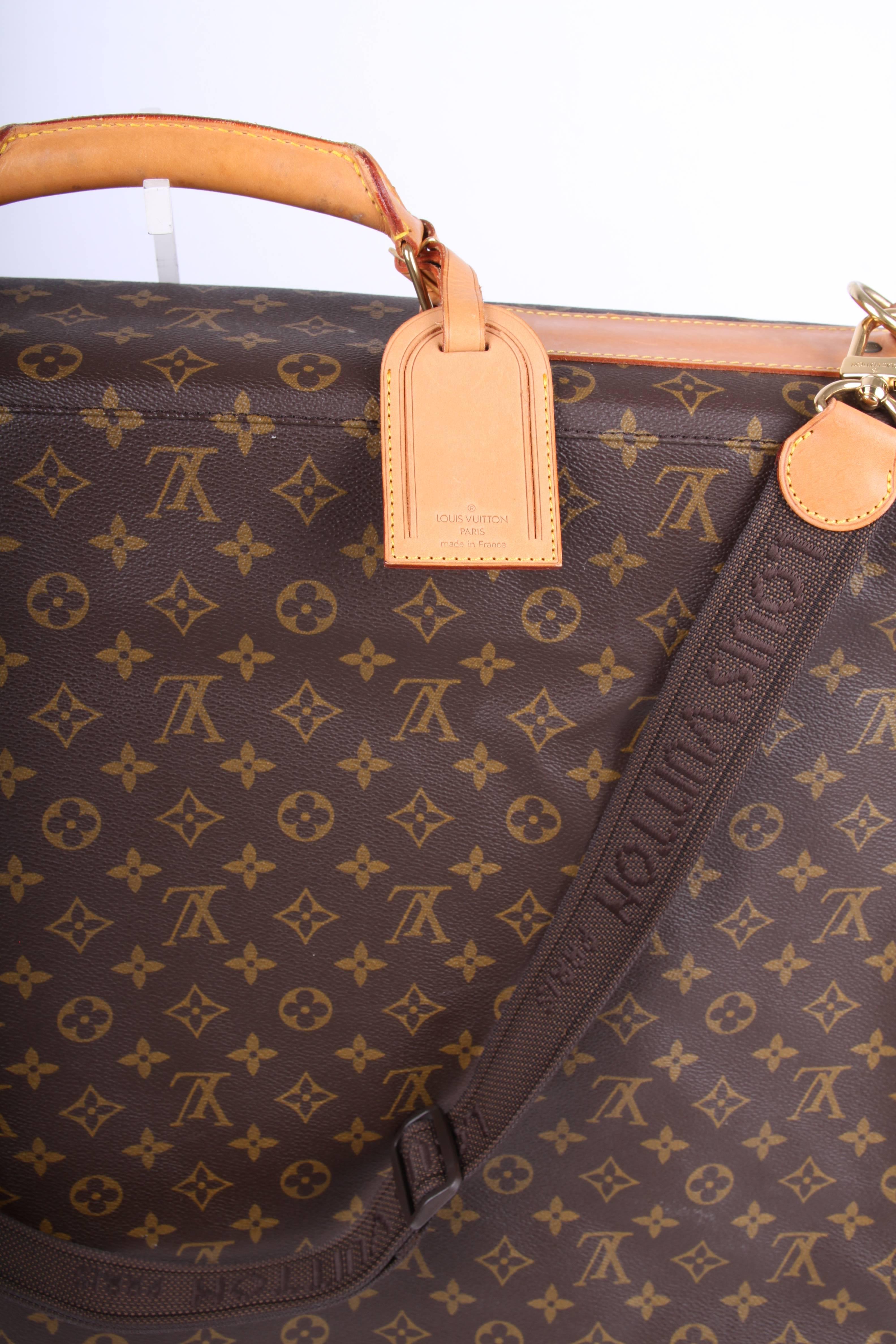Brown Louis Vuitton Monogram Canvas Garment Carrier Bag 5 hangers - brown