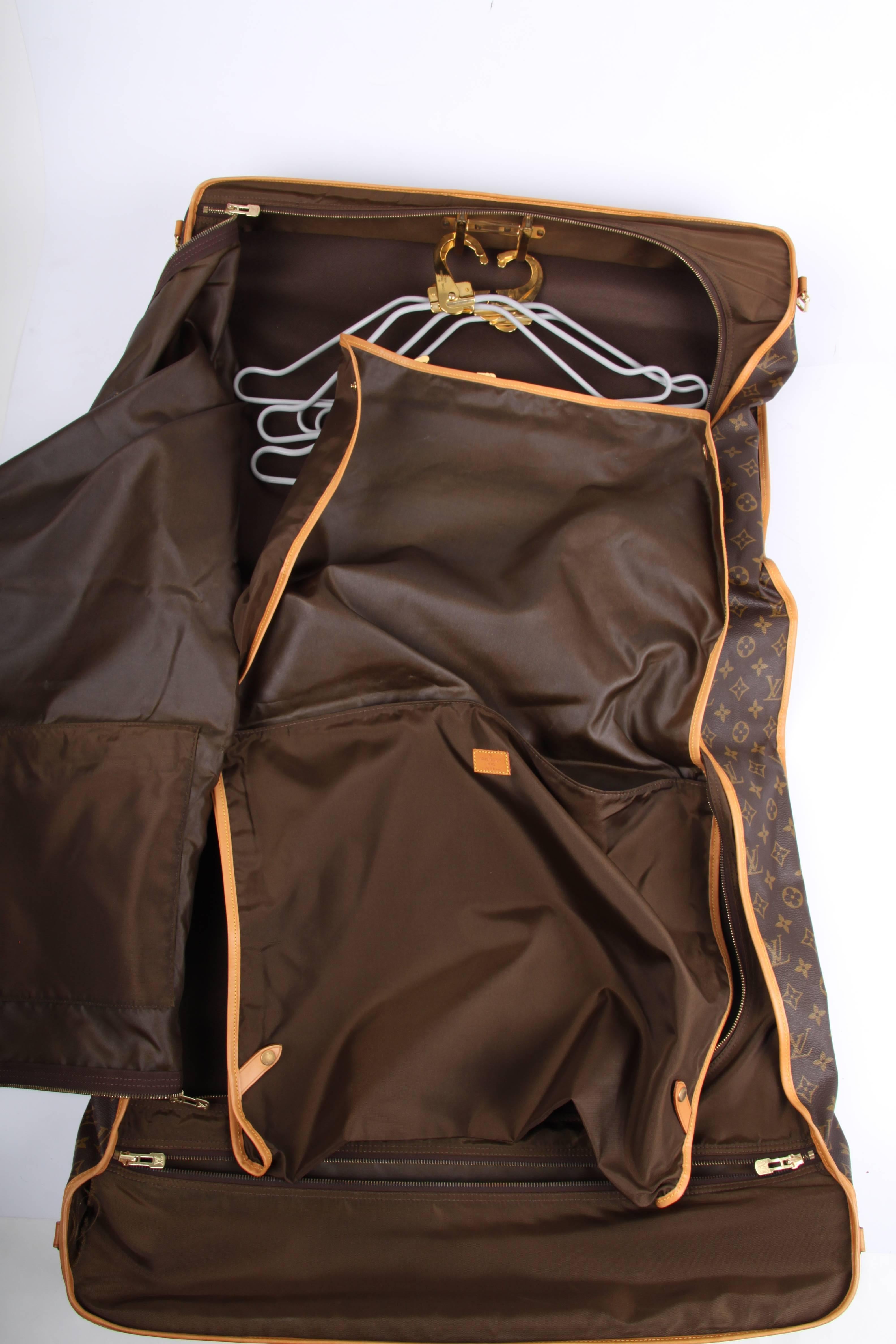 louis vuitton garment bag 4 hangers monogram brown