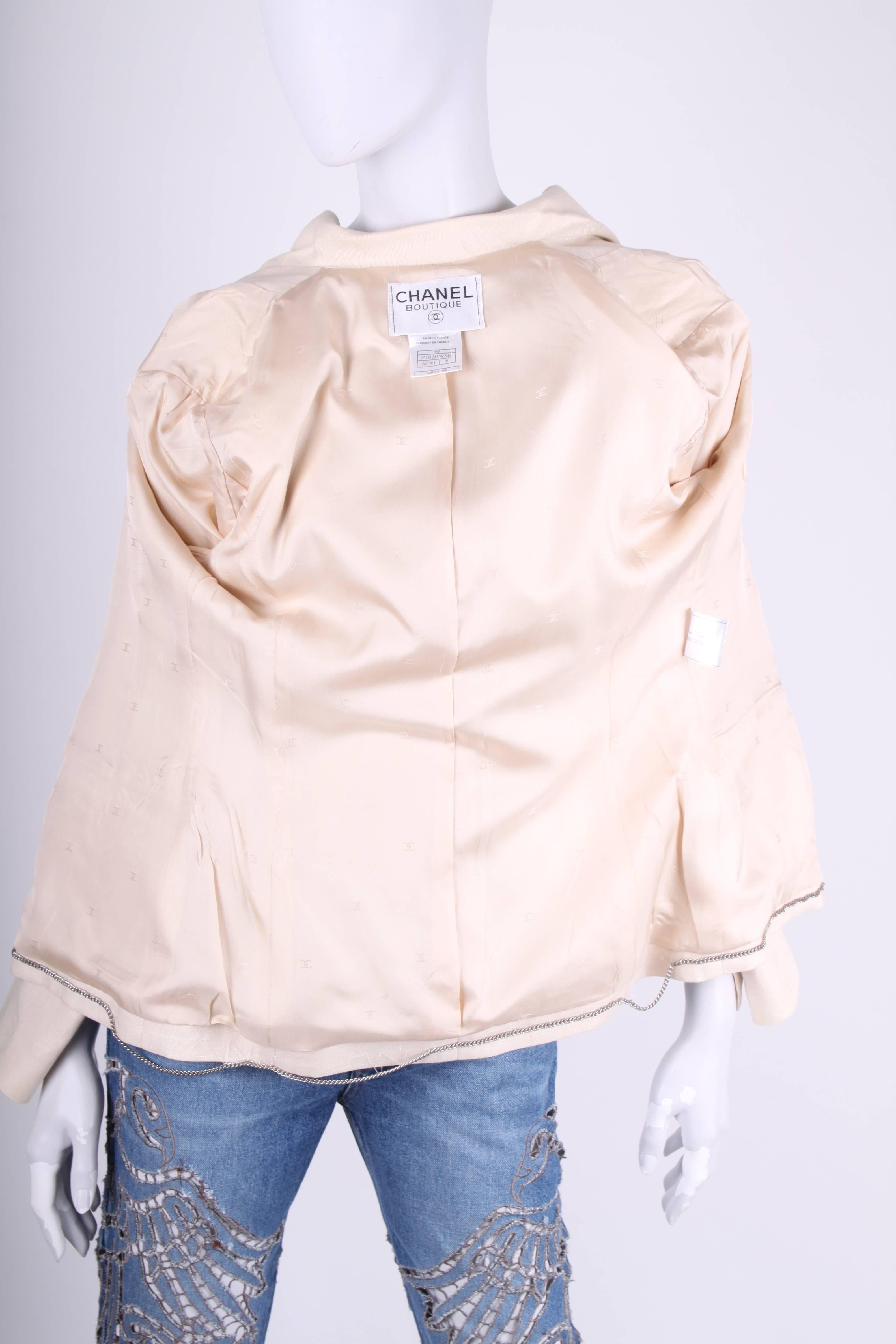 Chanel Linen Jacket - beige For Sale 1