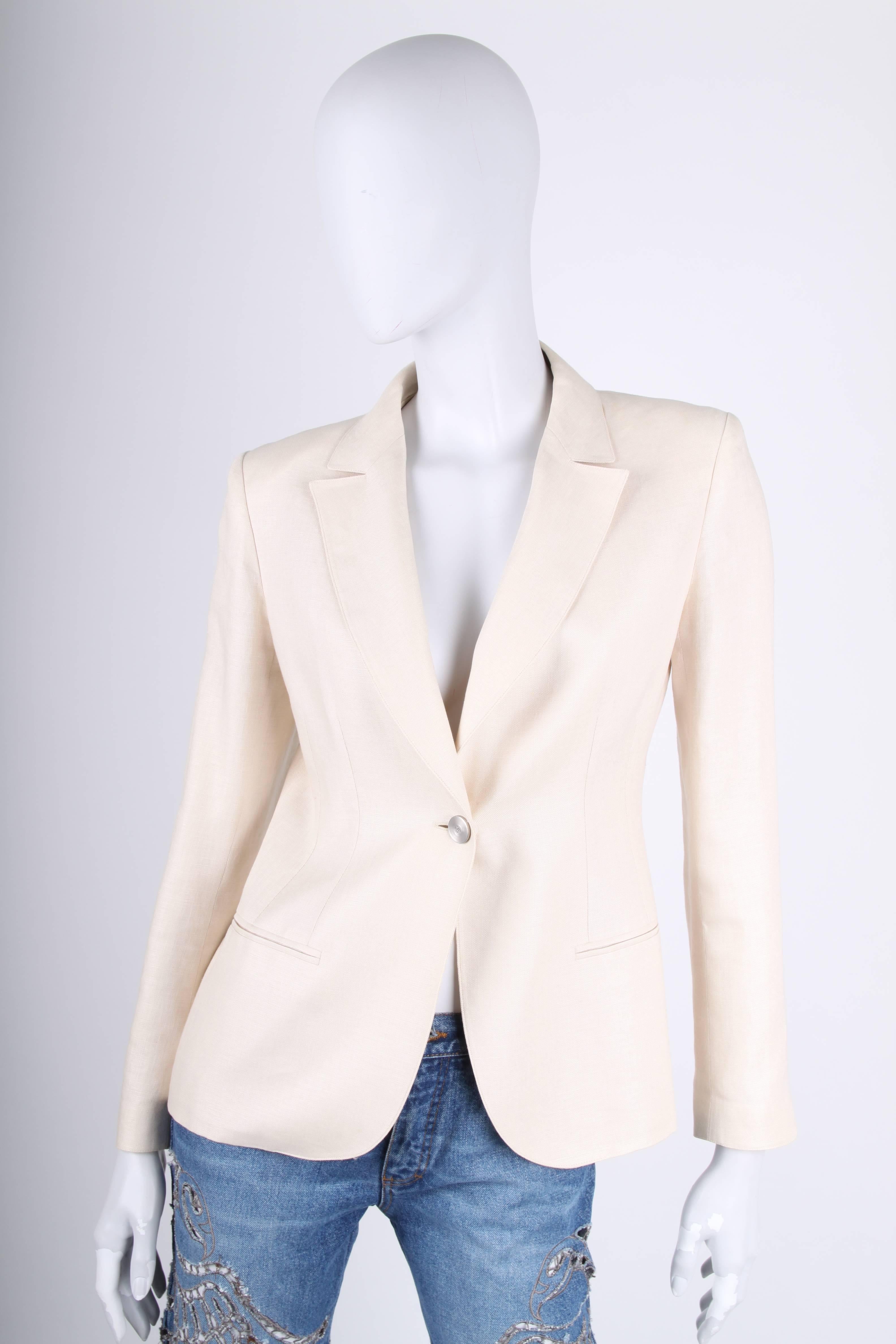 Women's Chanel Linen Jacket - beige For Sale