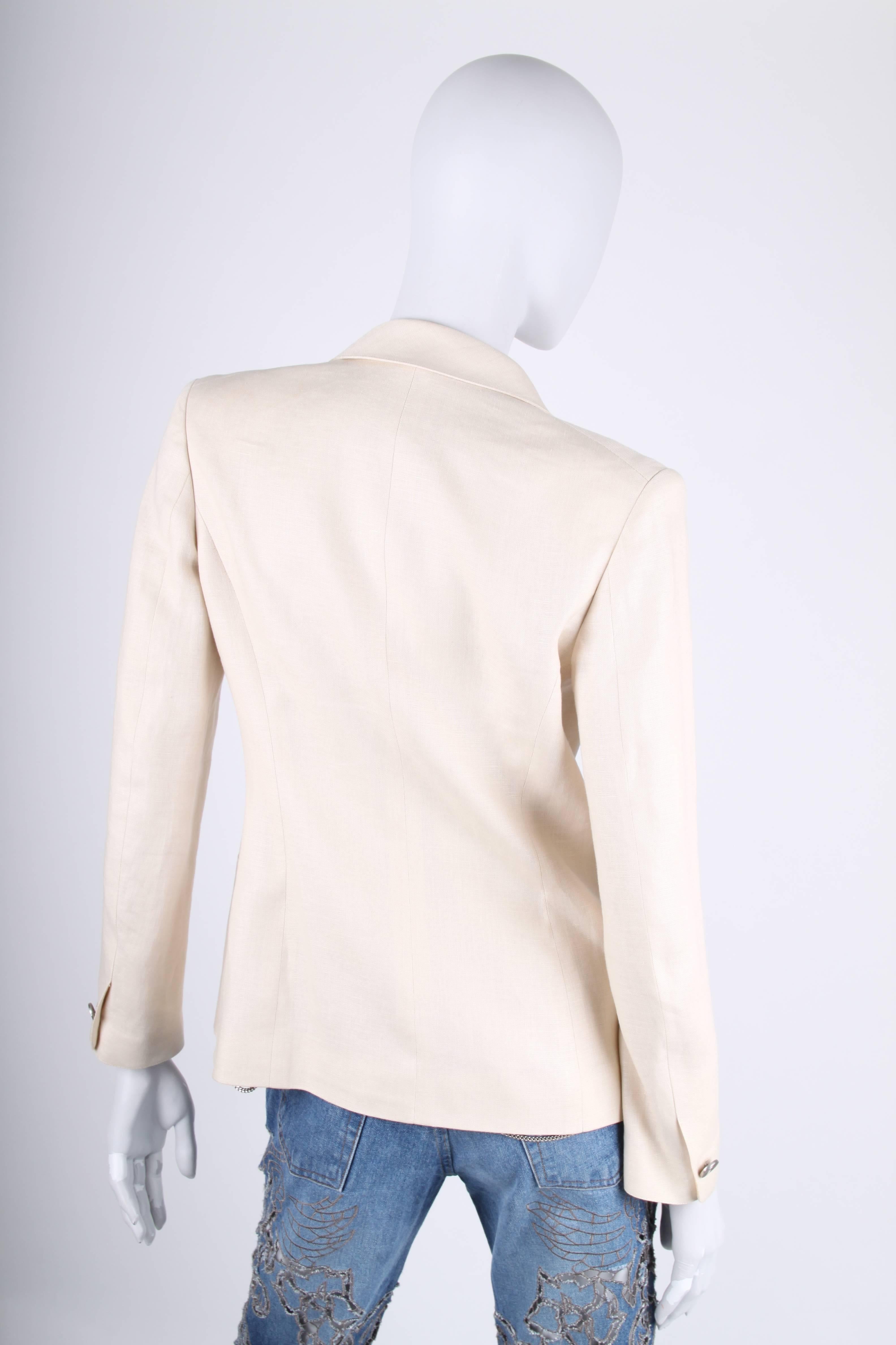 Beige Chanel Linen Jacket - beige For Sale