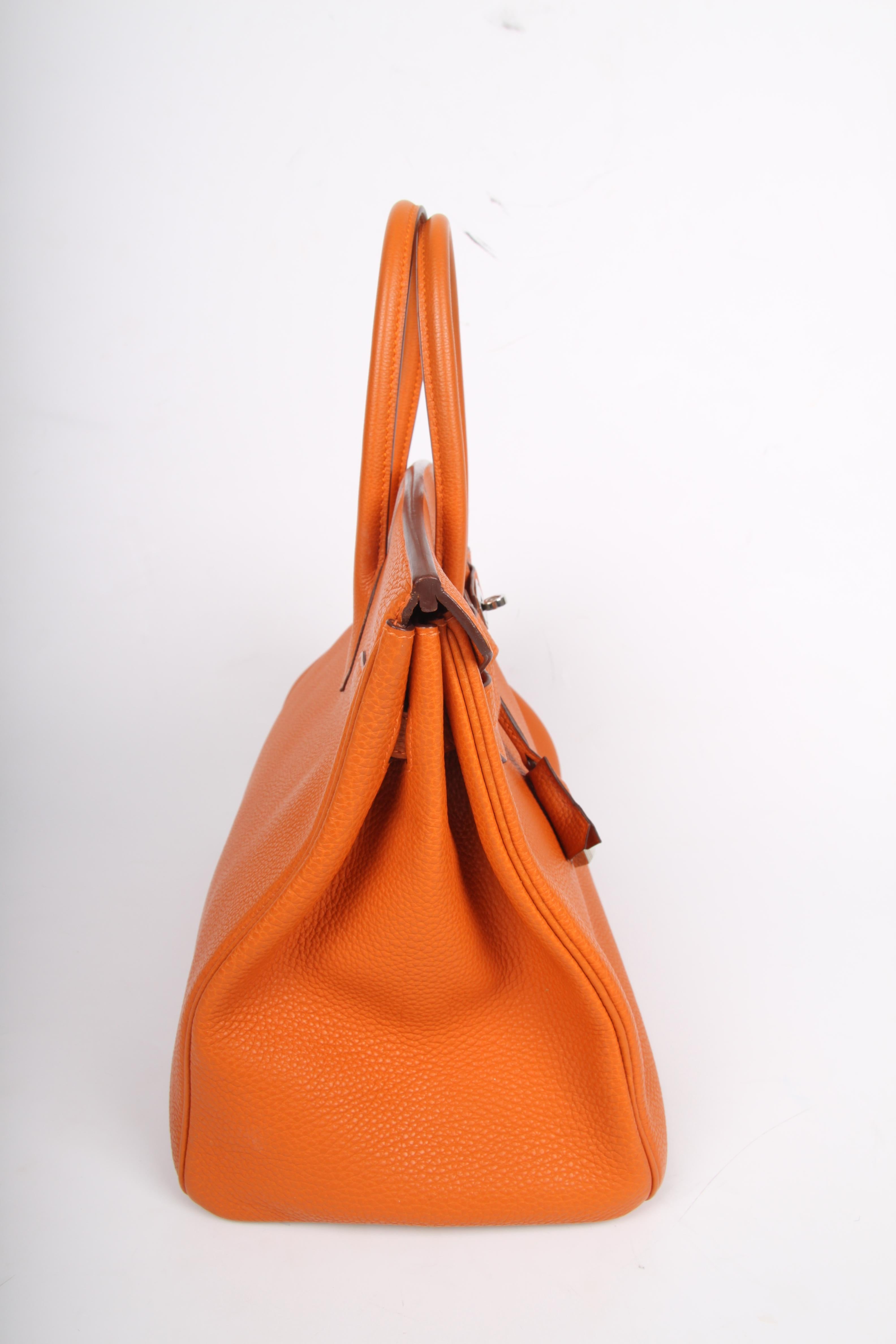 Women's or Men's Hermes Birkin Bag 35 Togo Potiron - silvertone hardware