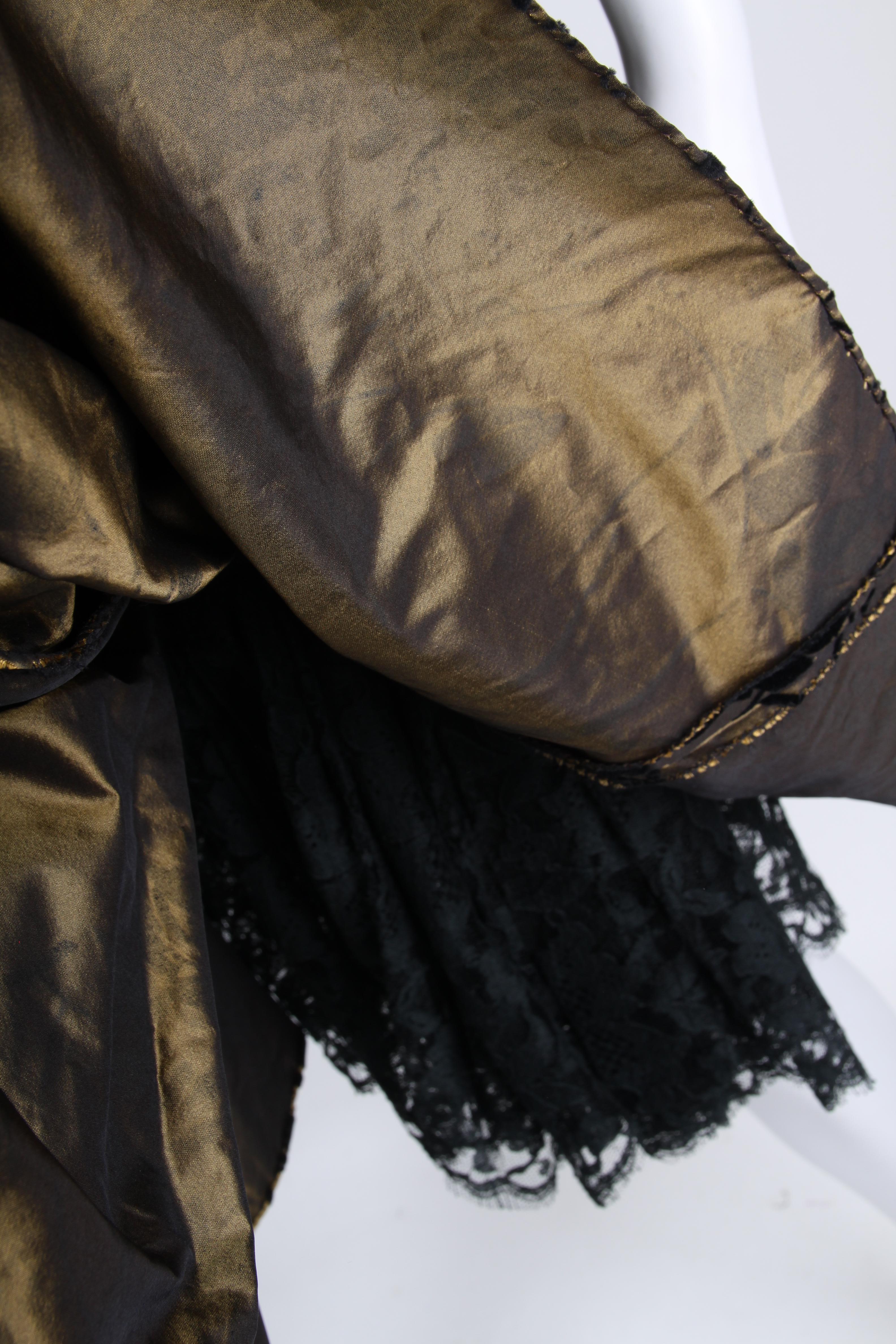 Black Frank Govers Vintage Dress - bronze/black For Sale