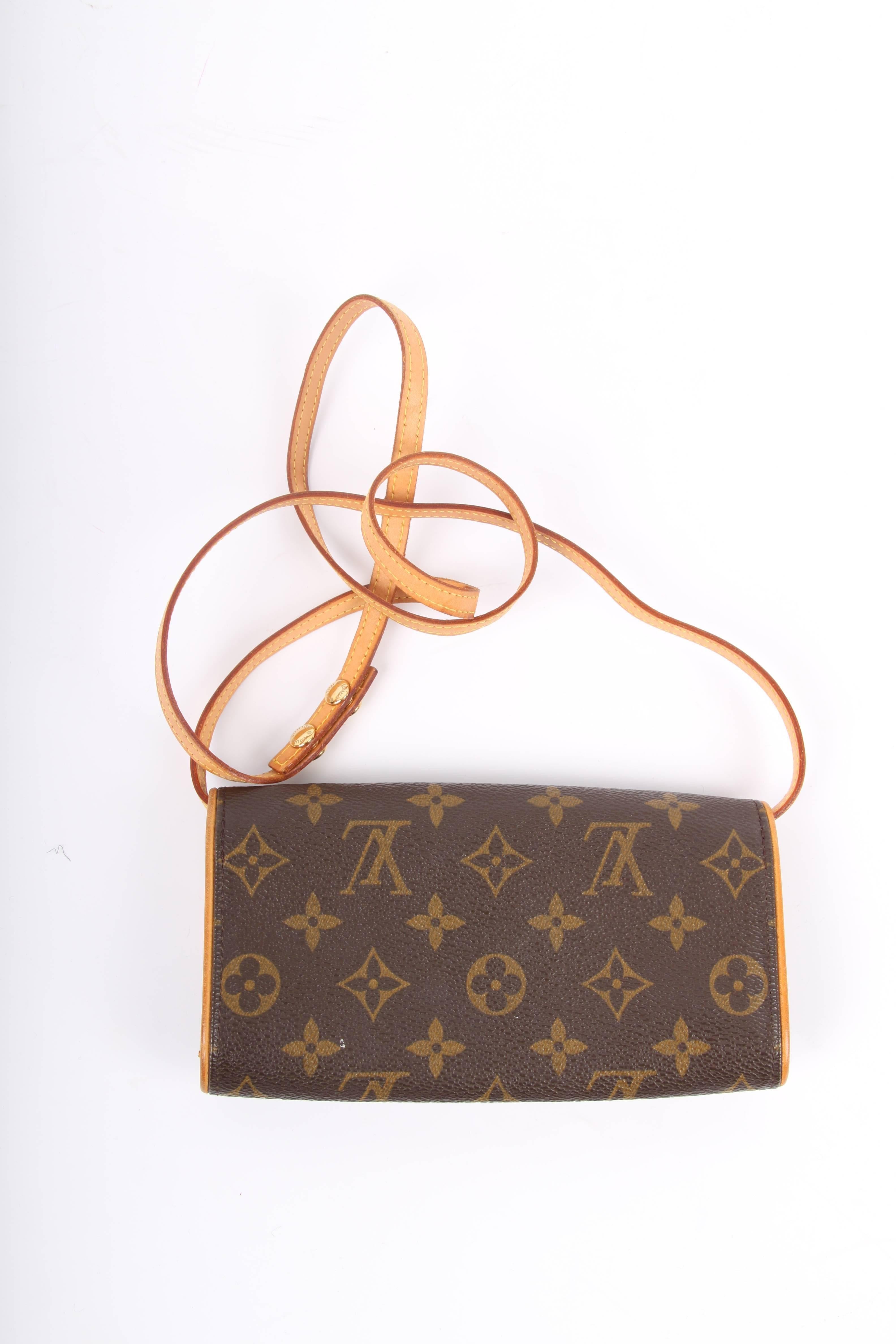 Brown Louis Vuitton Pochette Twin Crossbody Bag - brown