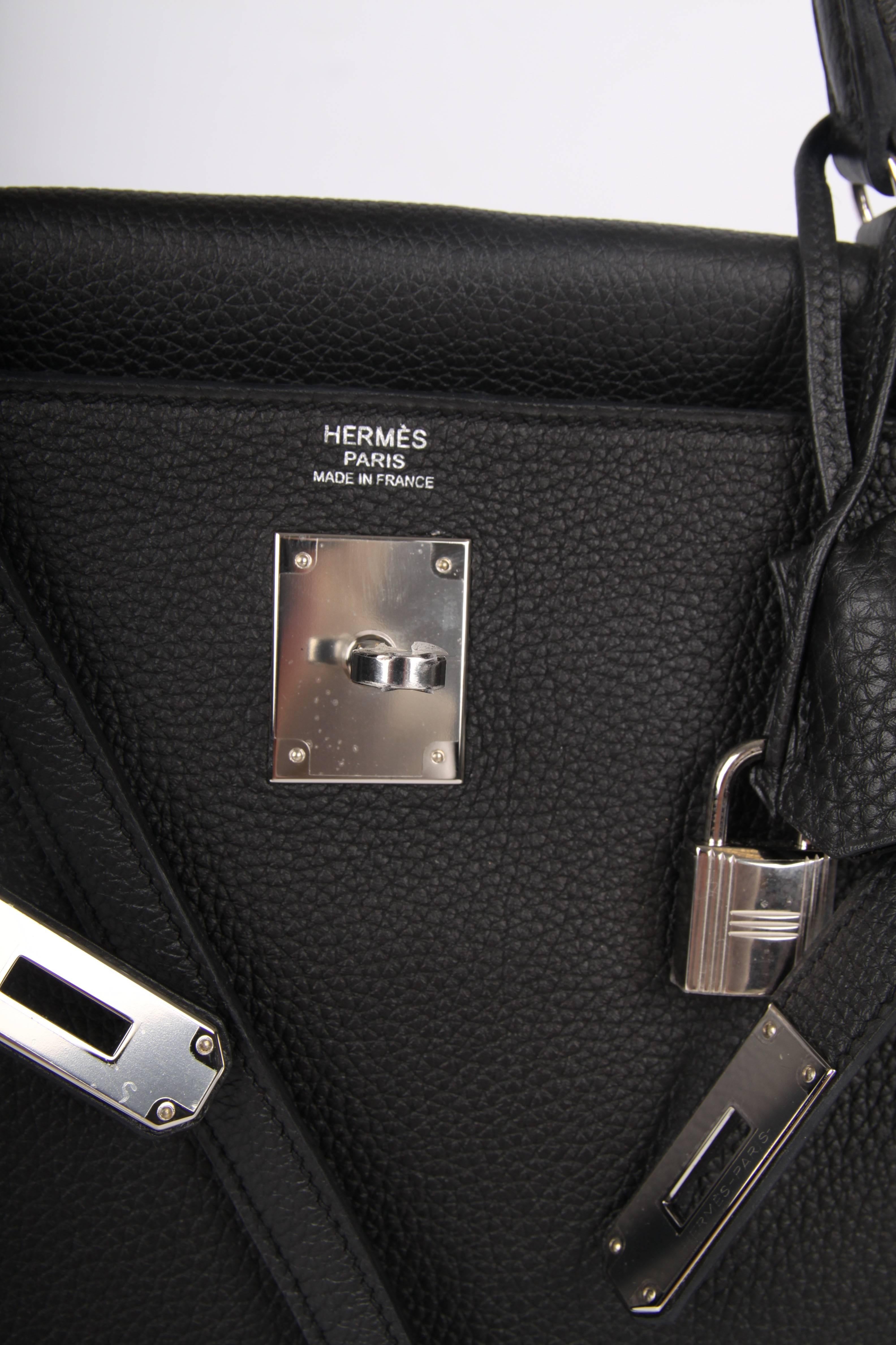 Hermes black Kelly 32 Togo Leather Bag, 2017 1