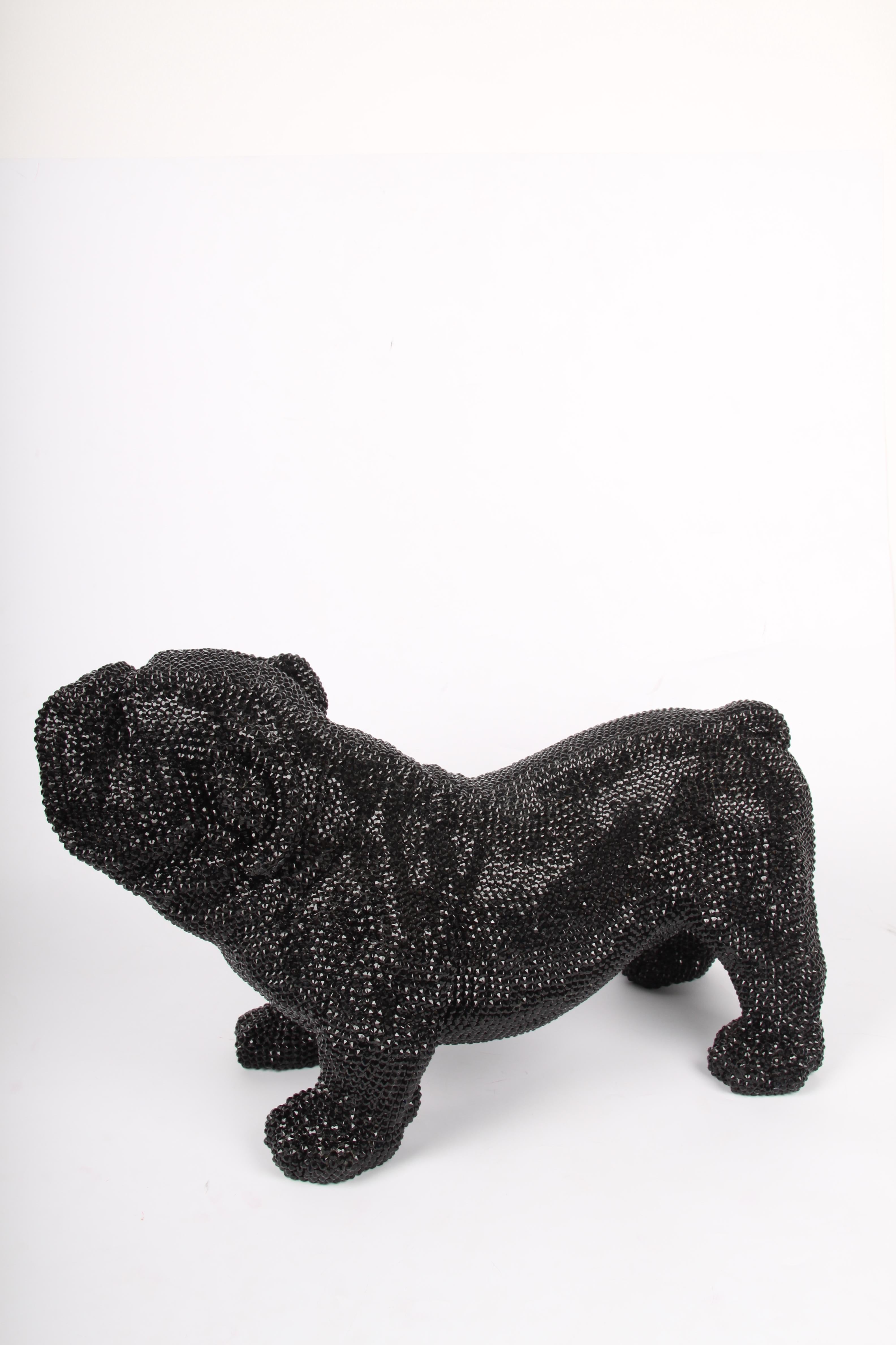 Swarovski Covered English Bull-Dog - black 4