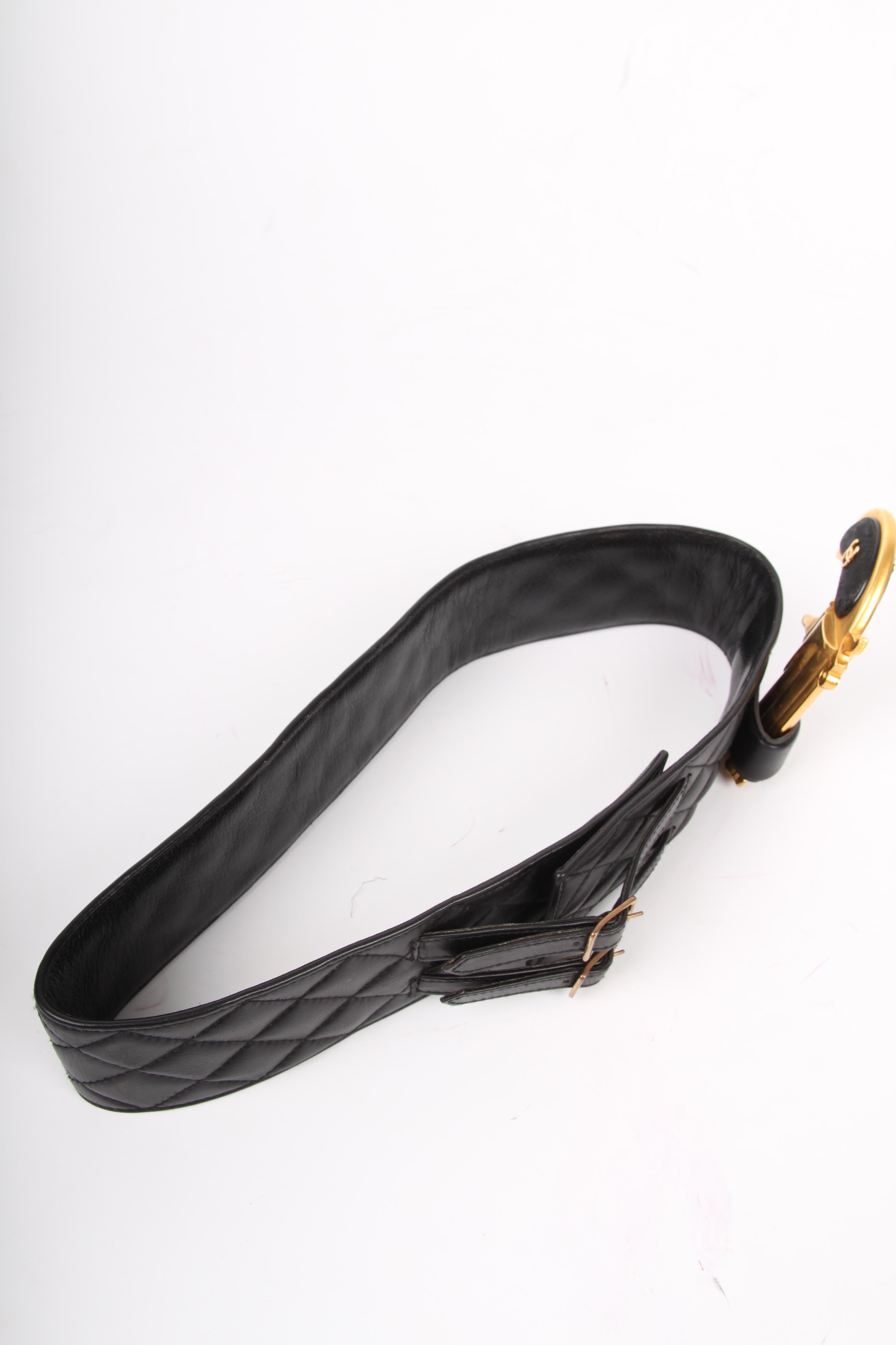 Black Chanel Vintage black Shot Gun Belt