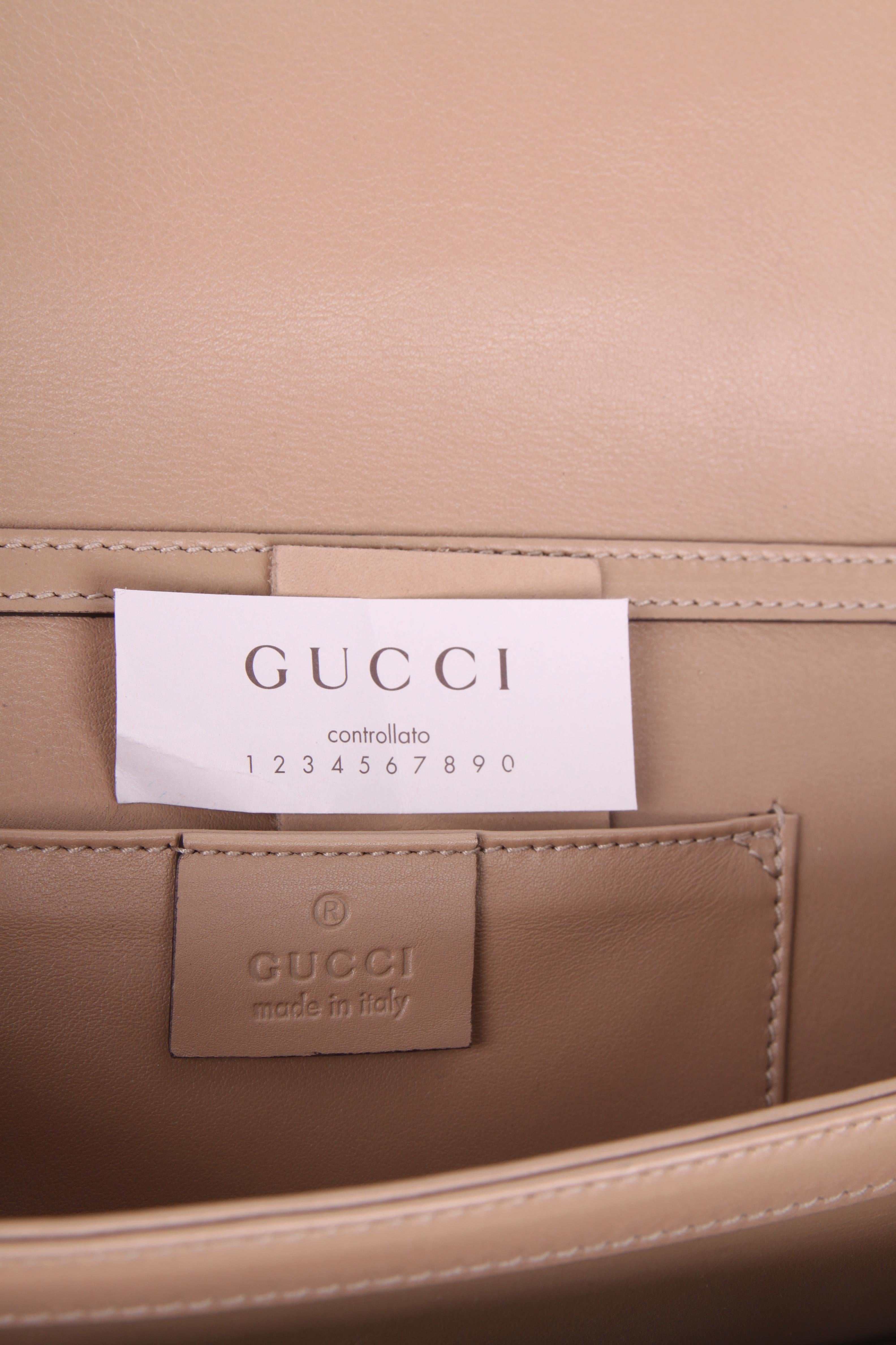Women's or Men's Gucci Tigrette Evening Bag Clutch - beige nubuck