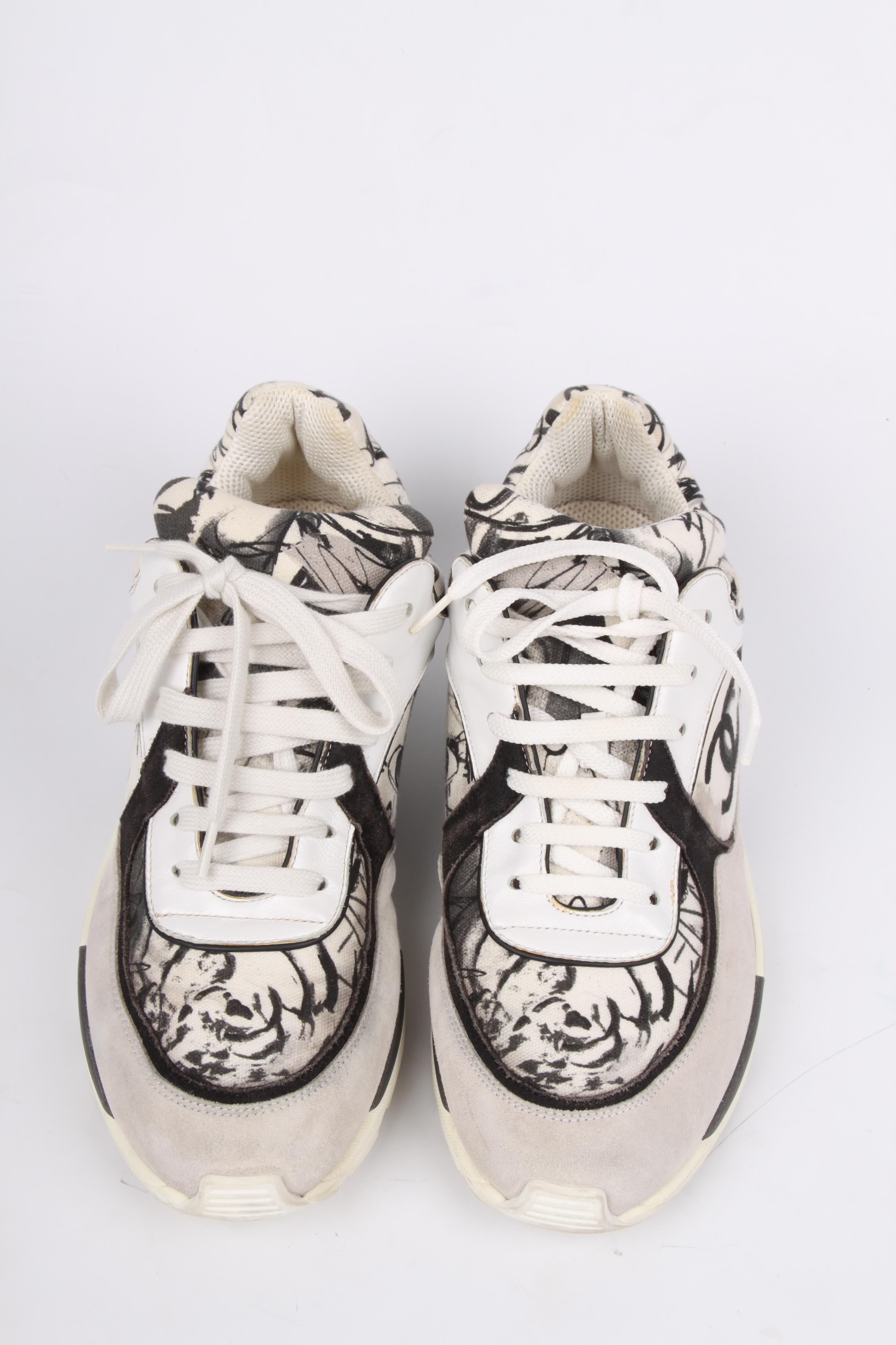 chanel graffiti sneakers