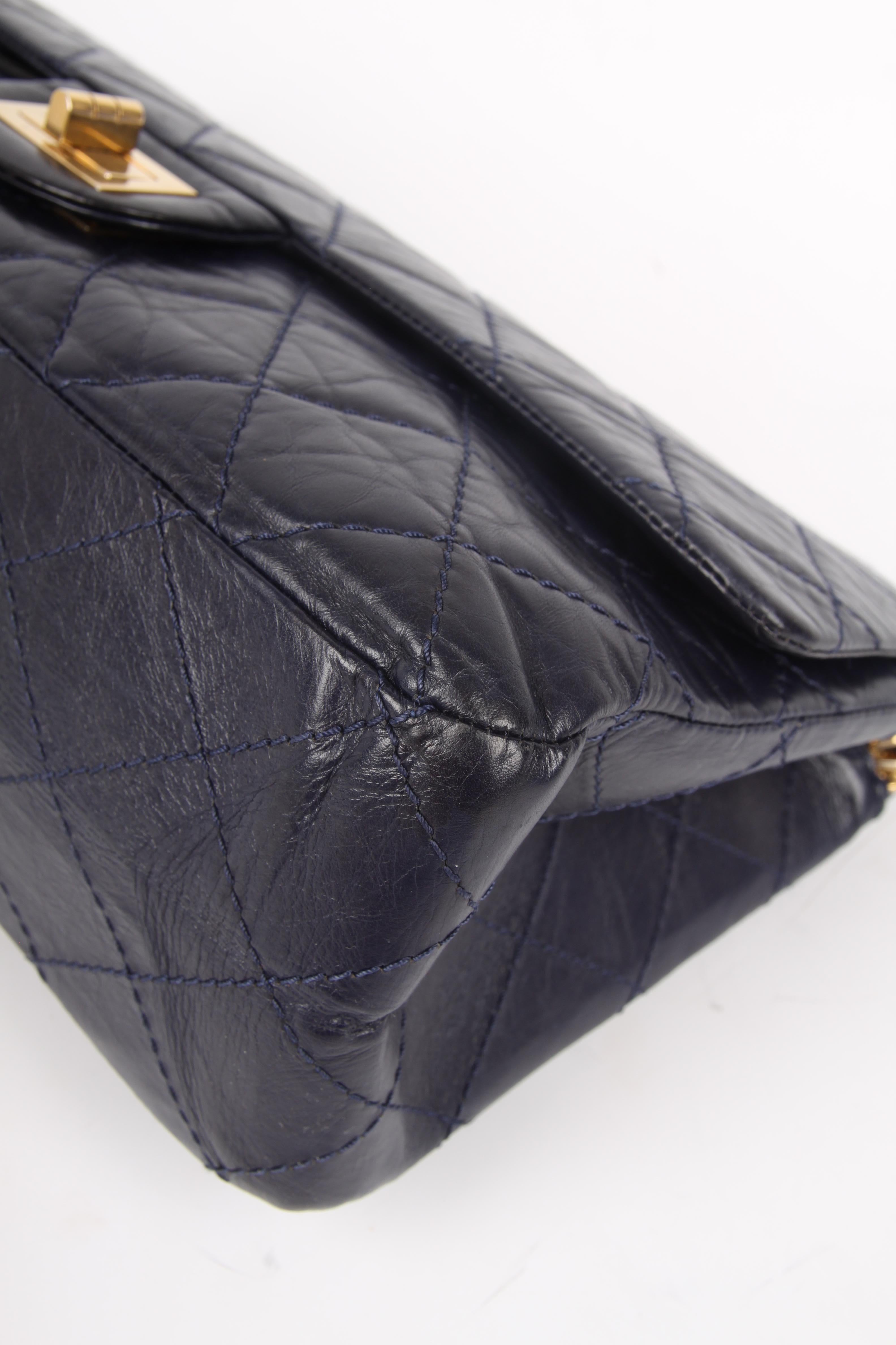 Chanel Reissue 2.55 Timeles Double Flap Bag 227 - dark blue 1