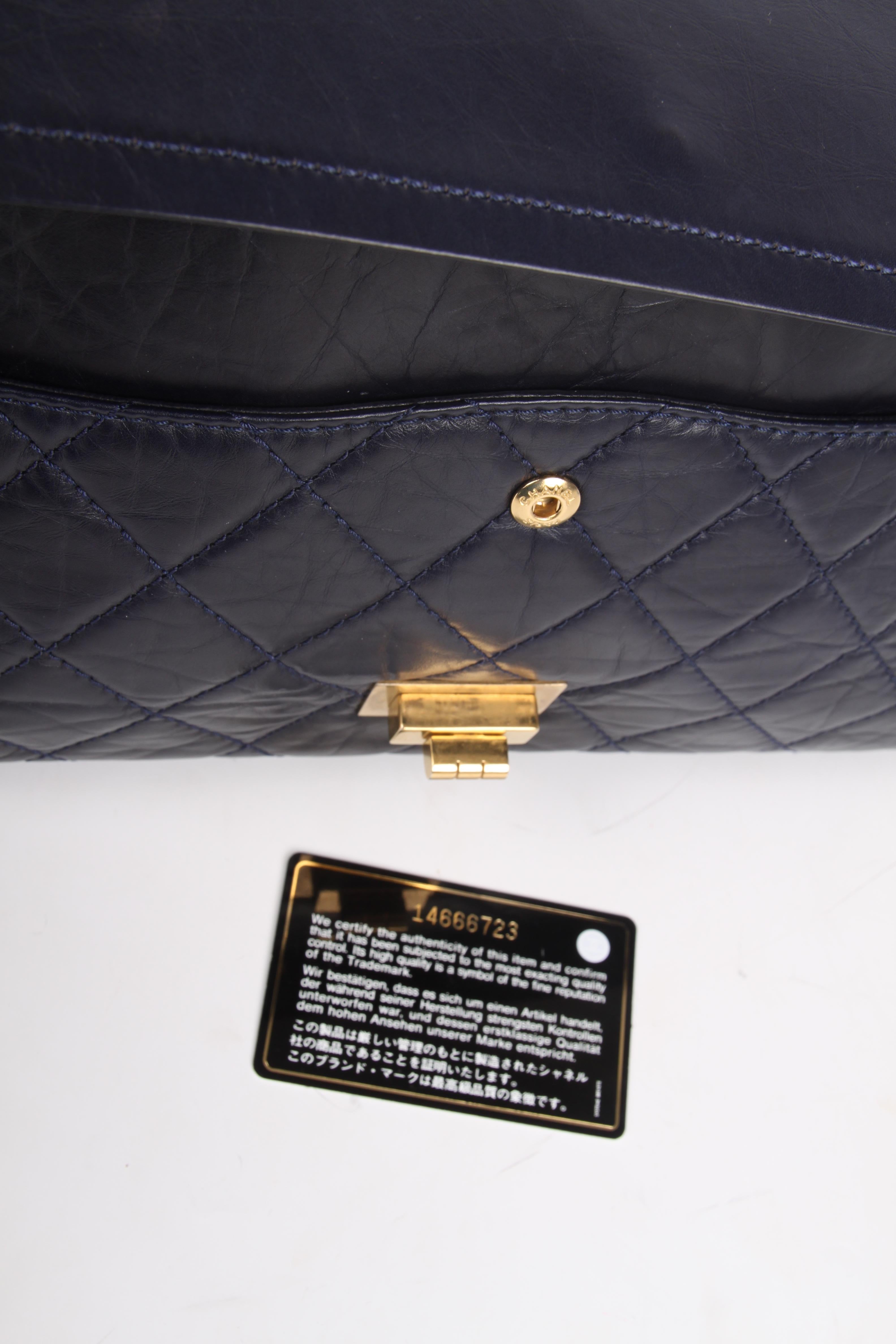 Chanel Reissue 2.55 Timeles Double Flap Bag 227 - dark blue 6