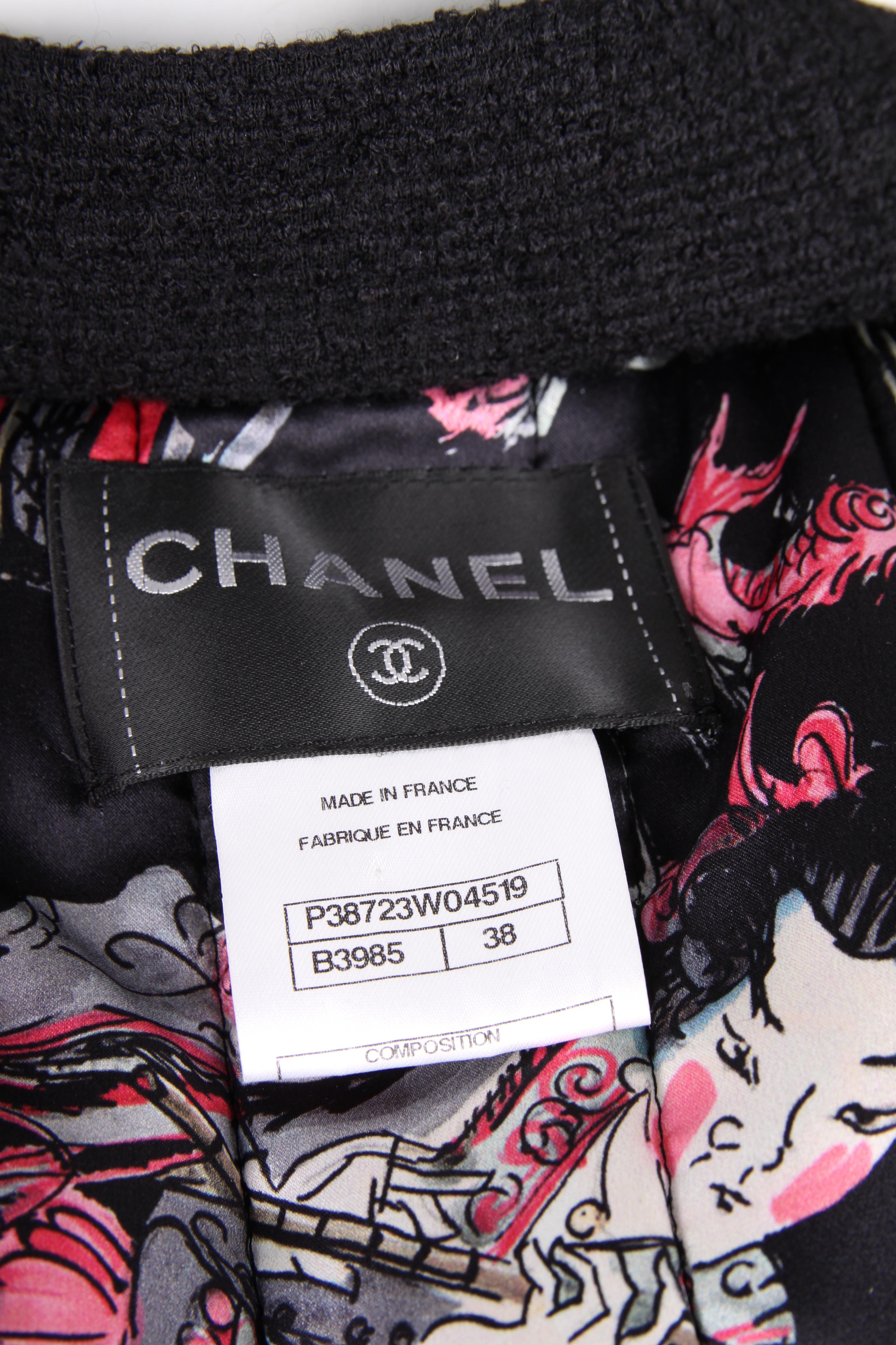 Chanel Paris Shanghai Collection Wool Coat - black 2