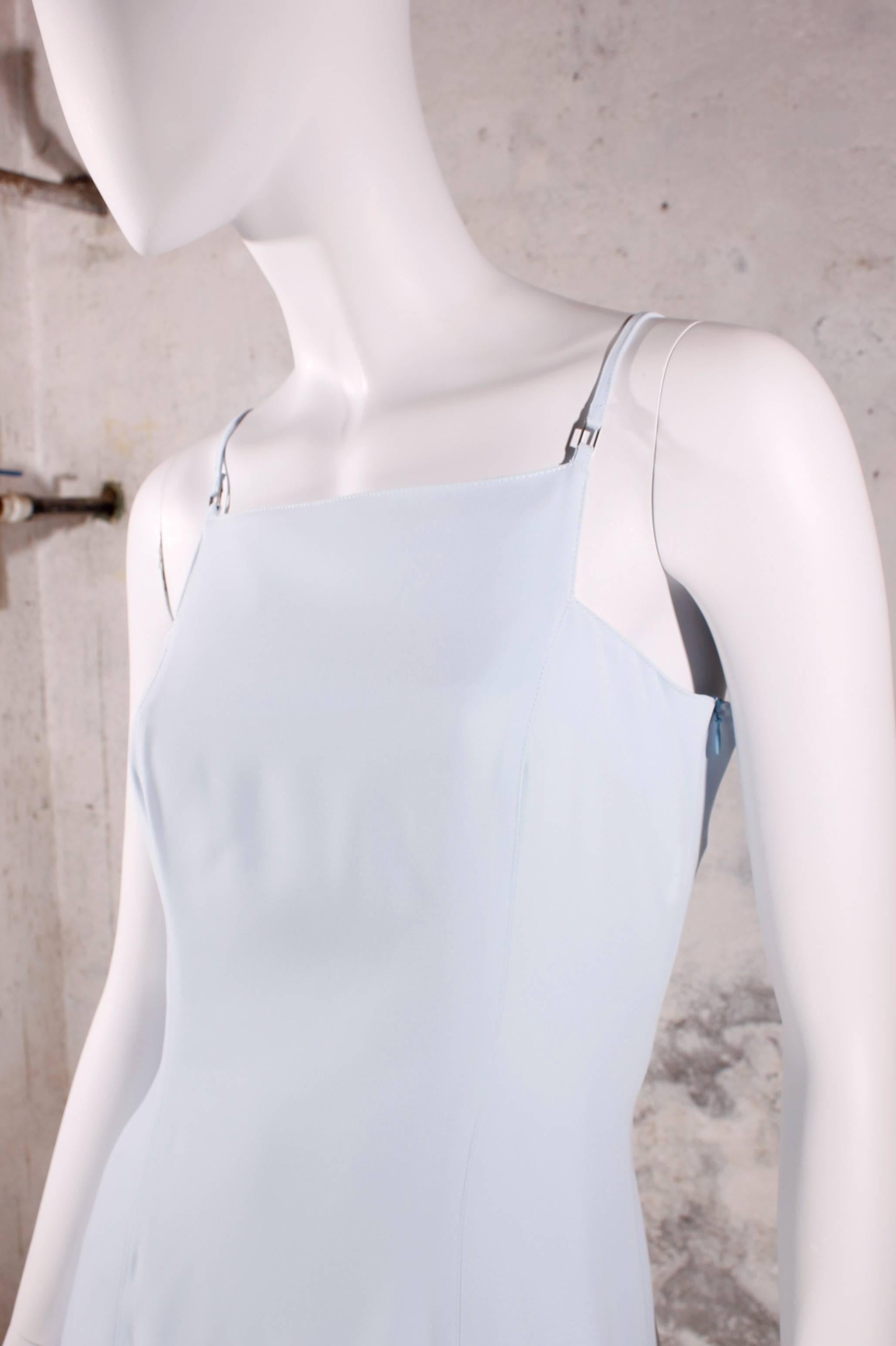 Light blue Thierry Mugler dress In Excellent Condition For Sale In Baarn, NL