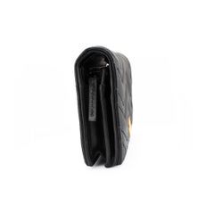 Gucci Gg Marmont Chevron Black Matelasse Leather Card Case Wallet