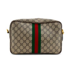 Gucci Ophidia Medium, beige, GG Supreme Canvas, Web Stripe, Umhängetasche