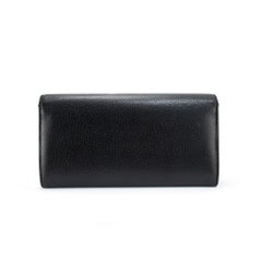 Discontinued Chanel Timeless CC Black Caviar Leather Flap Long Wallet
