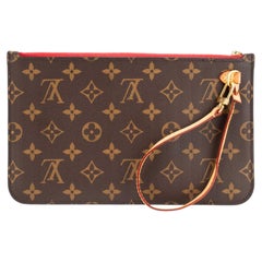 Louis Vuitton Monogram Canvas Neverfull Pochette Wristlet Clutch Bag