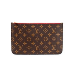 Louis Vuitton Monogram Canvas Neverfull Pochette Wristlet Clutch Bag