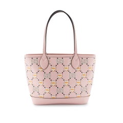 Gucci X Pikarar Kawaii Pink Printed Leather Tote Bag