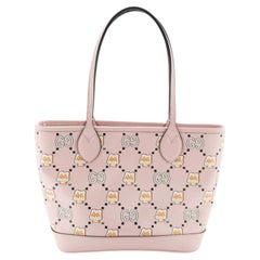 Gucci X Pikarar Kawaii Pink Printed Leather Tote Bag