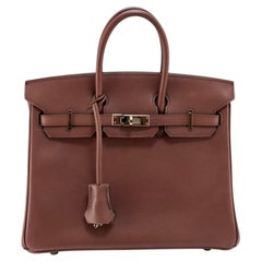 Hermès Birkin 25 Griolet Tadelakt Palladium Top Handle Bag