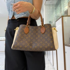 Louis Vuitton Vendôme MM Monogram Canvas Cream Leather Gold-Tone Handle Bag