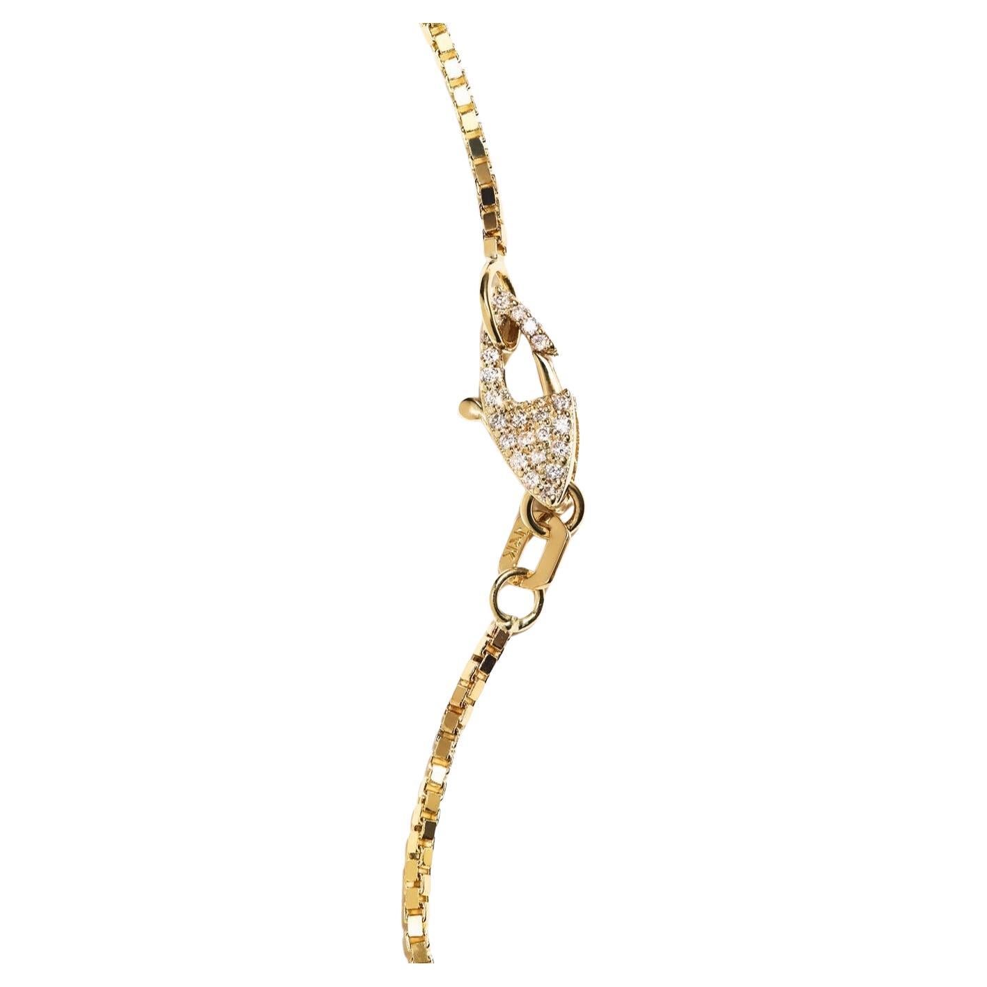 14k Box Chain with Diamond Clasp by Series of Eleven