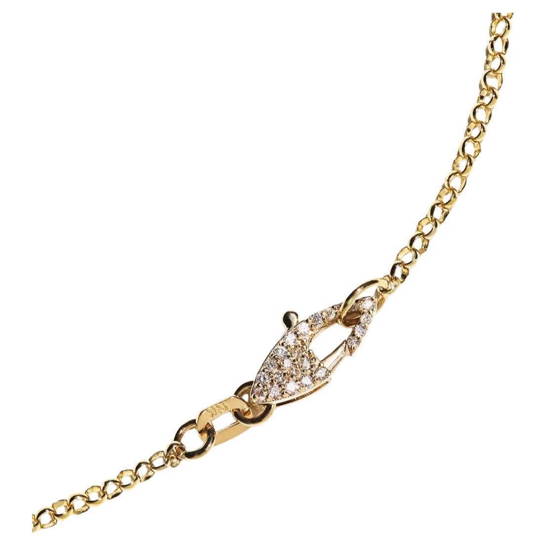 14k Gold Rolo Chain with Diamond Clasp by Series of Eleven