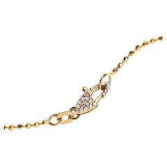 14k Gold Ball Chain with Custom Diamond Clasp by Series of Eleven