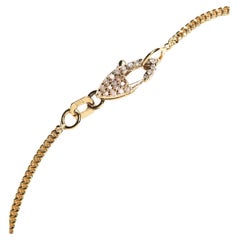 14k Gold Curb Chain with Custom Diamond Clasp