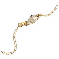 14k Gold Paperclip Chain with Custom Diamond Clasp by Series of Eleven