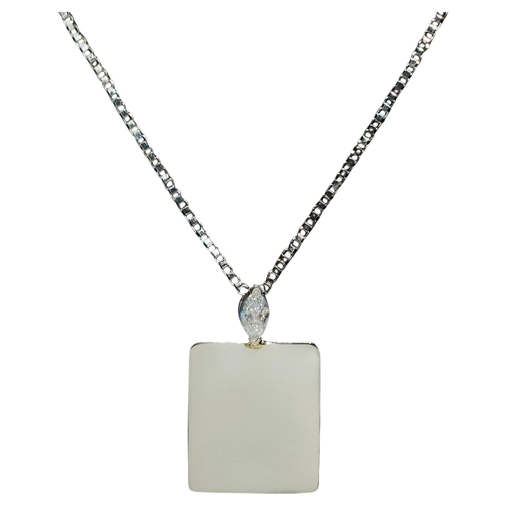Collana in argento con incisione personalizzabile di Series of Eleven